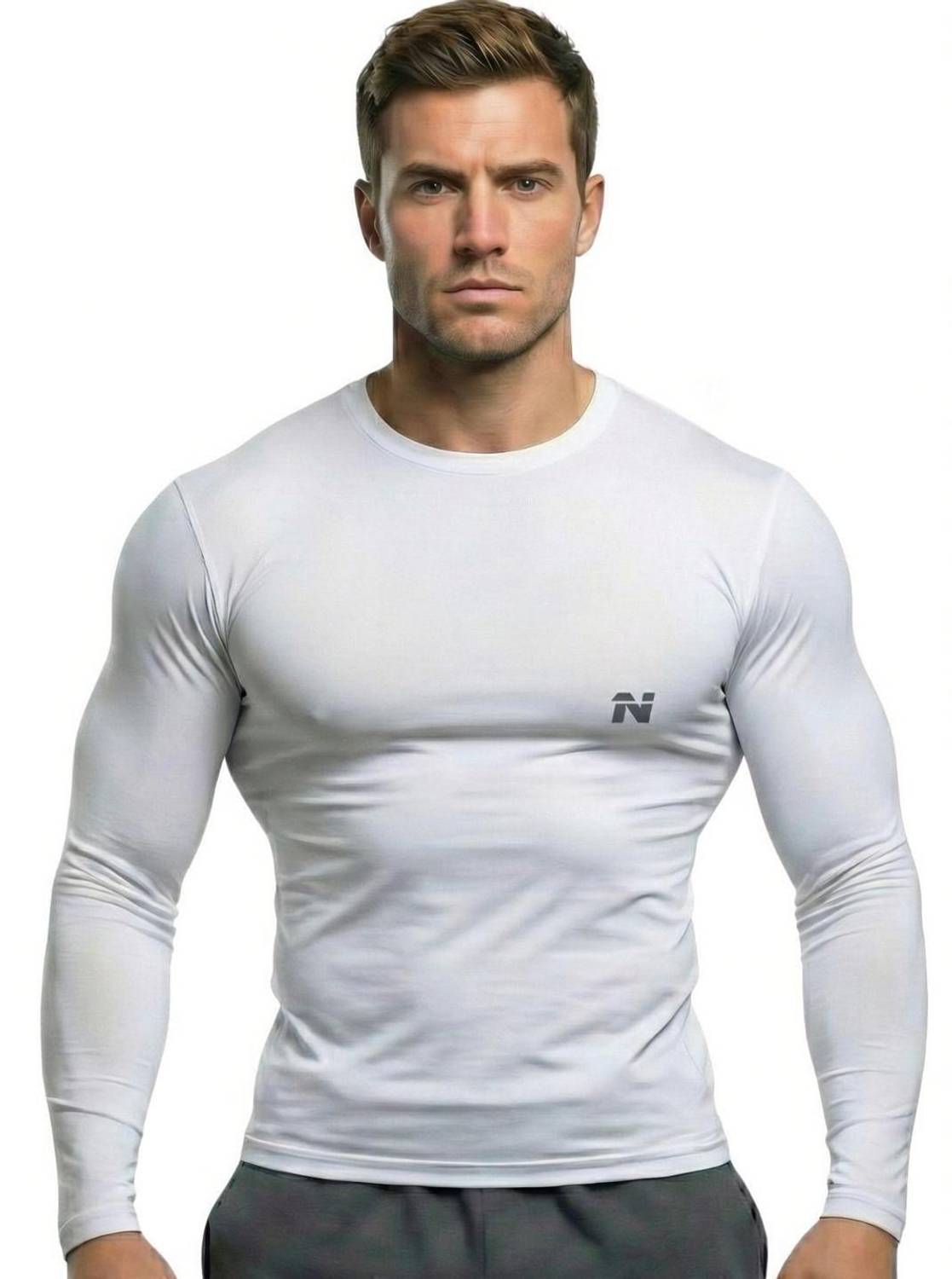 NINQ Solid Men Round Neck White T-Shirt - Buy NINQ Solid Men Round