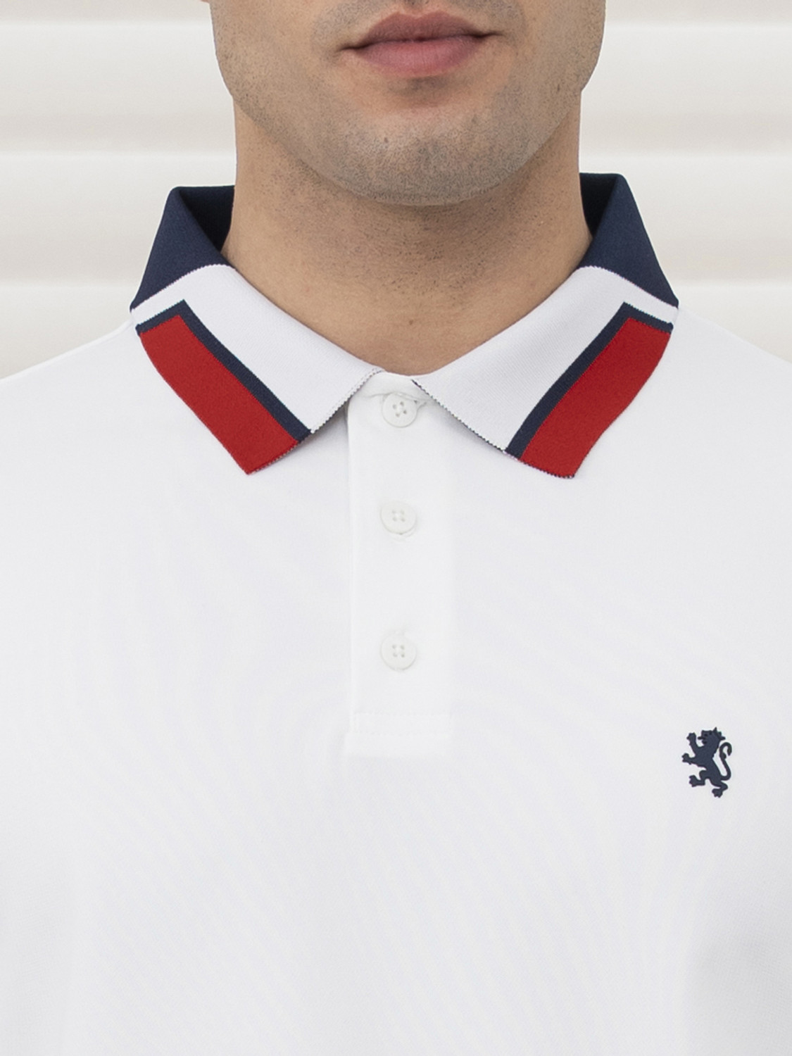 Image of RED TAPE Solid Men Polo Neck White T-Shirt