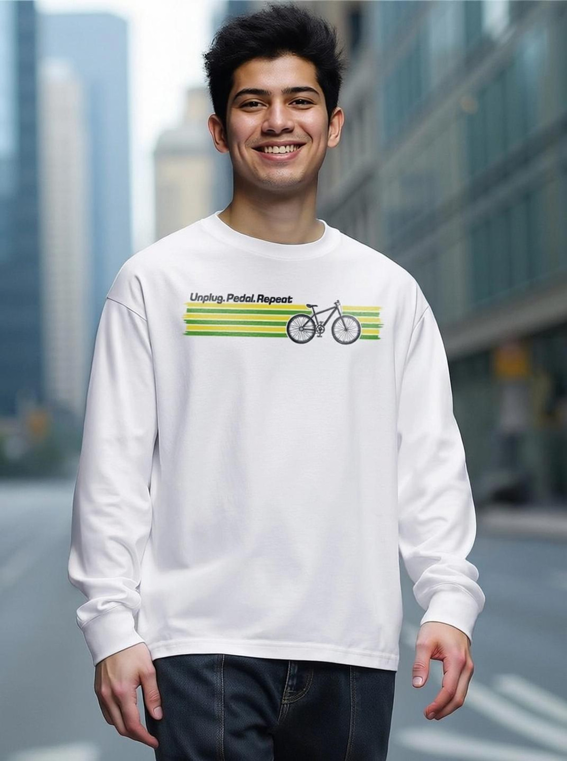 Image of BEWAKOOF Graphic Print Men Round Neck White T-Shirt