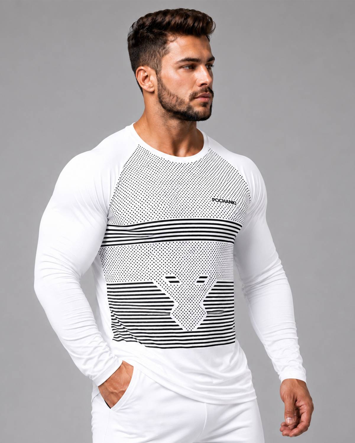 Pochanki Striped Men Black T-Shirt - Image 3