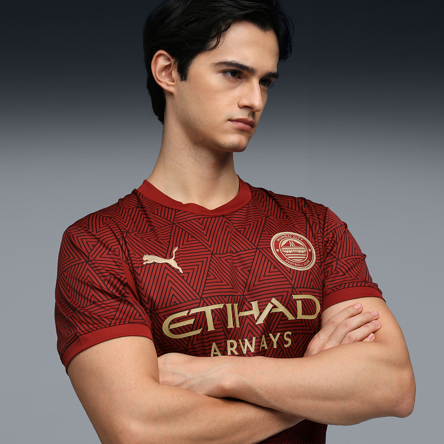 Image of PUMA Solid Men Crew Neck Red T-Shirt