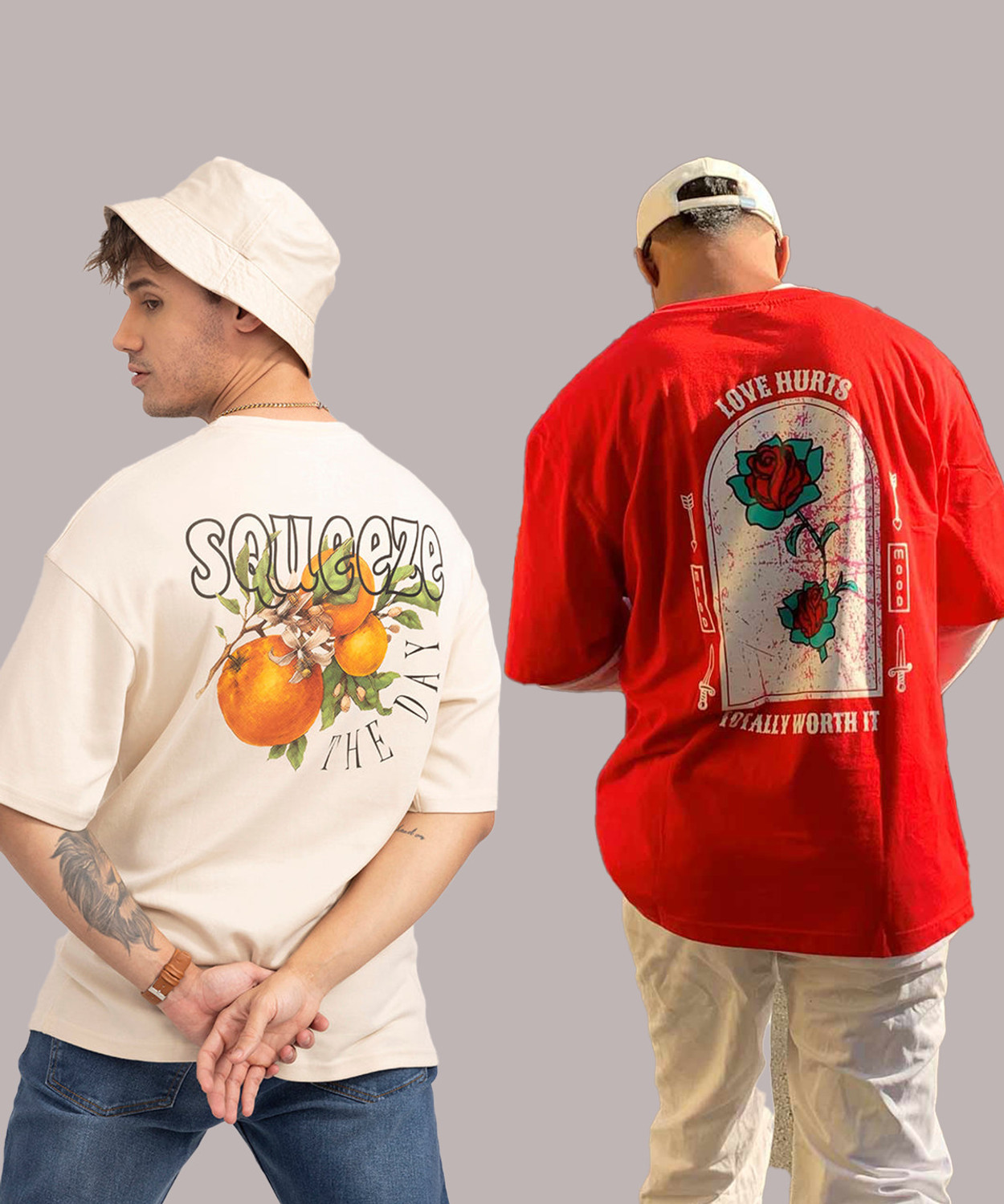 Image of HELL BOUND Typography Men Round Neck Multicolor T-Shirt