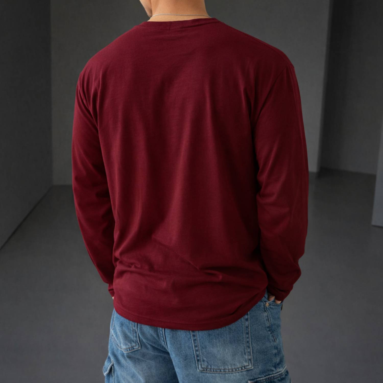 Asta Moda Men Maroon T-Shirt - Image 3