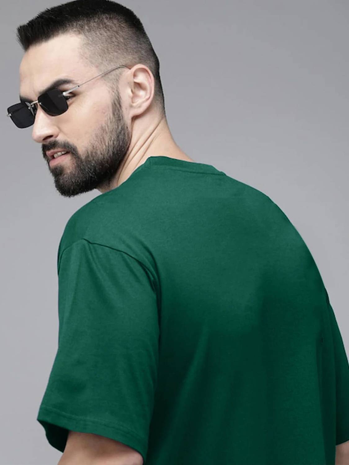 Veirdo Men Green Typography Round Neck T-Shirt - Image 2