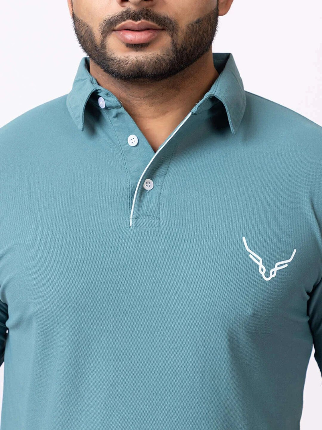 Image of BUFFARO Solid Men Polo Neck Grey, Green T-Shirt