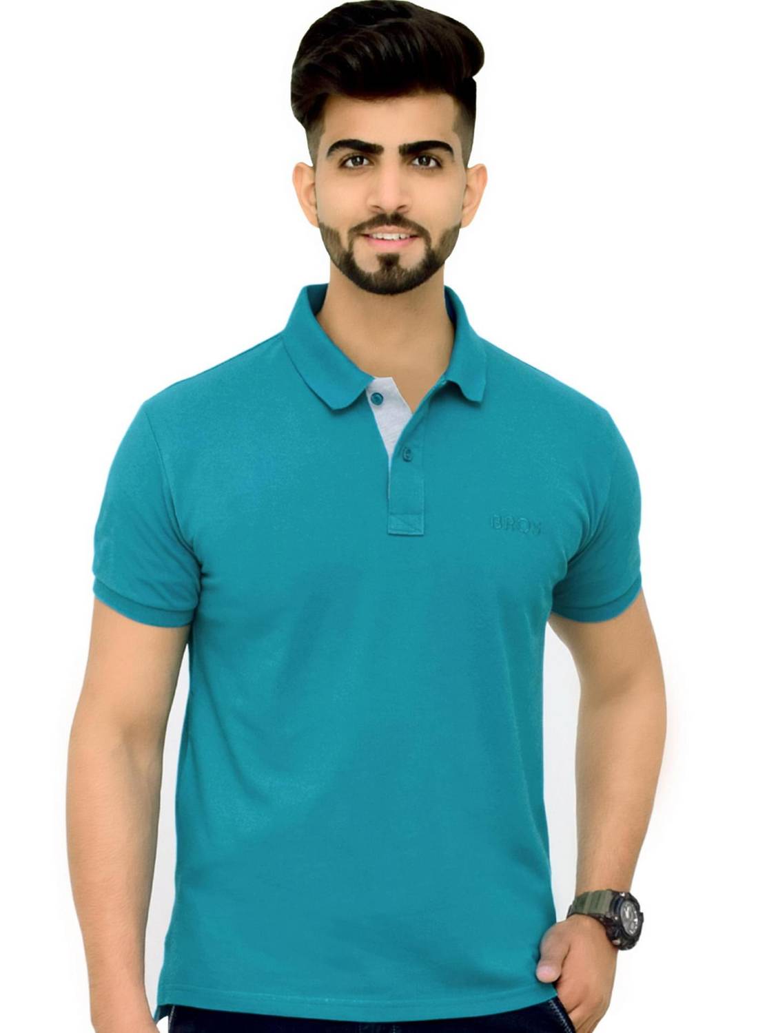 3BROS Solid Men Polo Neck Green T-Shirt - Buy 3BROS Solid Men Polo Neck Green T-Shirt Online at Best Prices in India | Flipkart.com