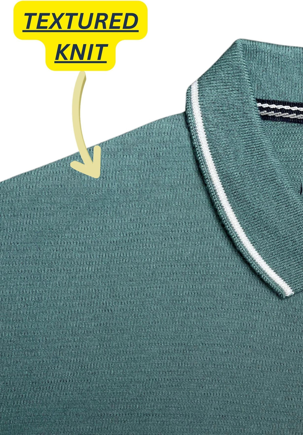 Image of SANE ORIGINALS Striped Men Polo Neck Multicolor, Light Green T-Shirt