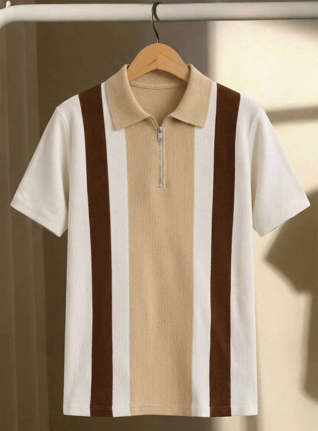 Image of Try This Typography Men Polo Neck Multicolor T-Shirt