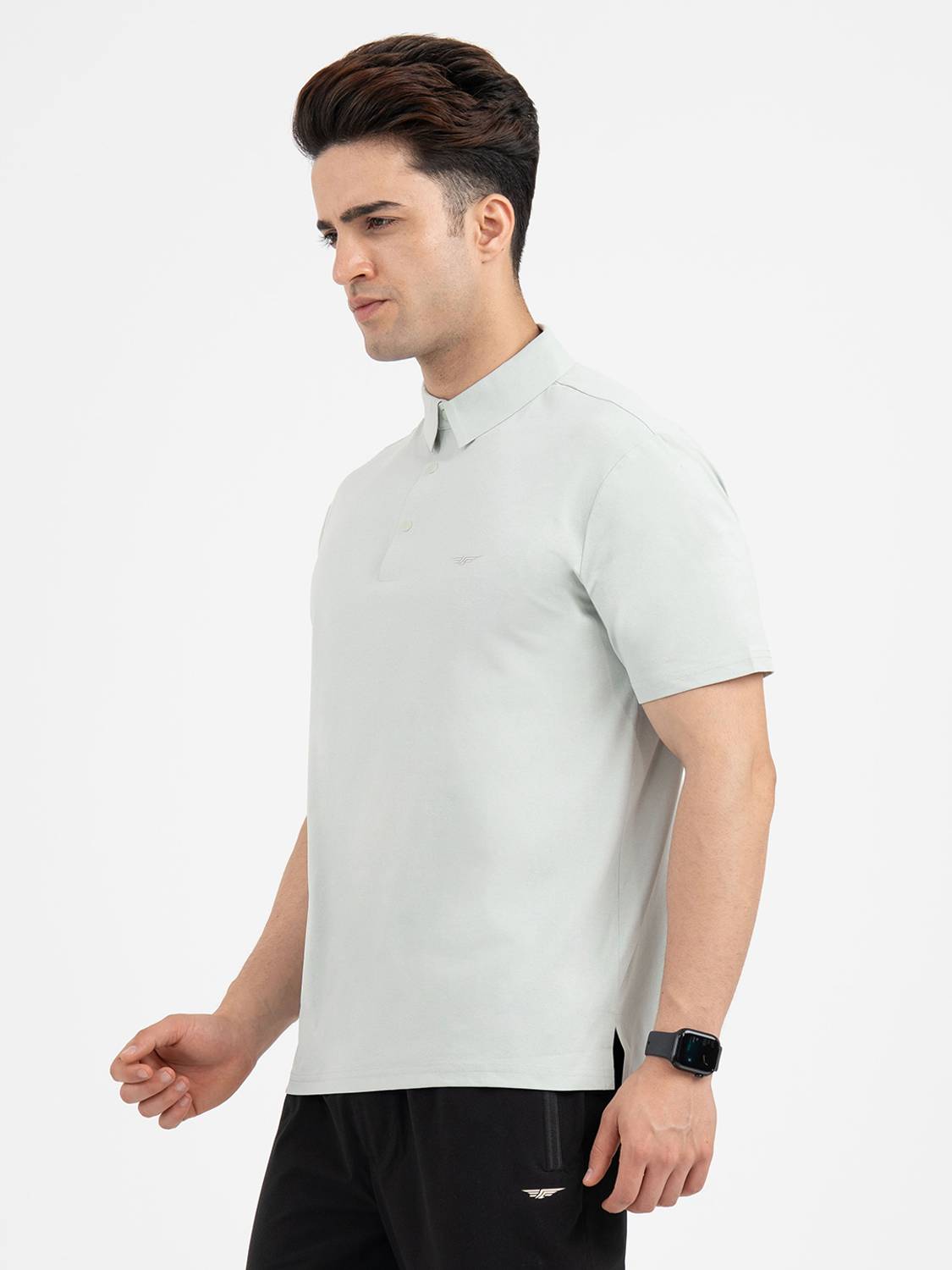 RED TAPE Men Polo Neck Light Green T-Shirt - Image 2
