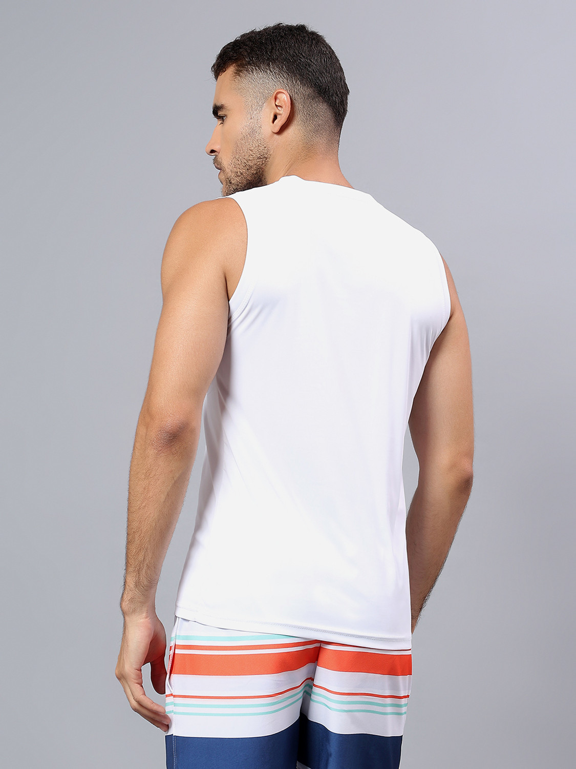 Image of VECTOR X Printed Men Round Neck White T-Shirt