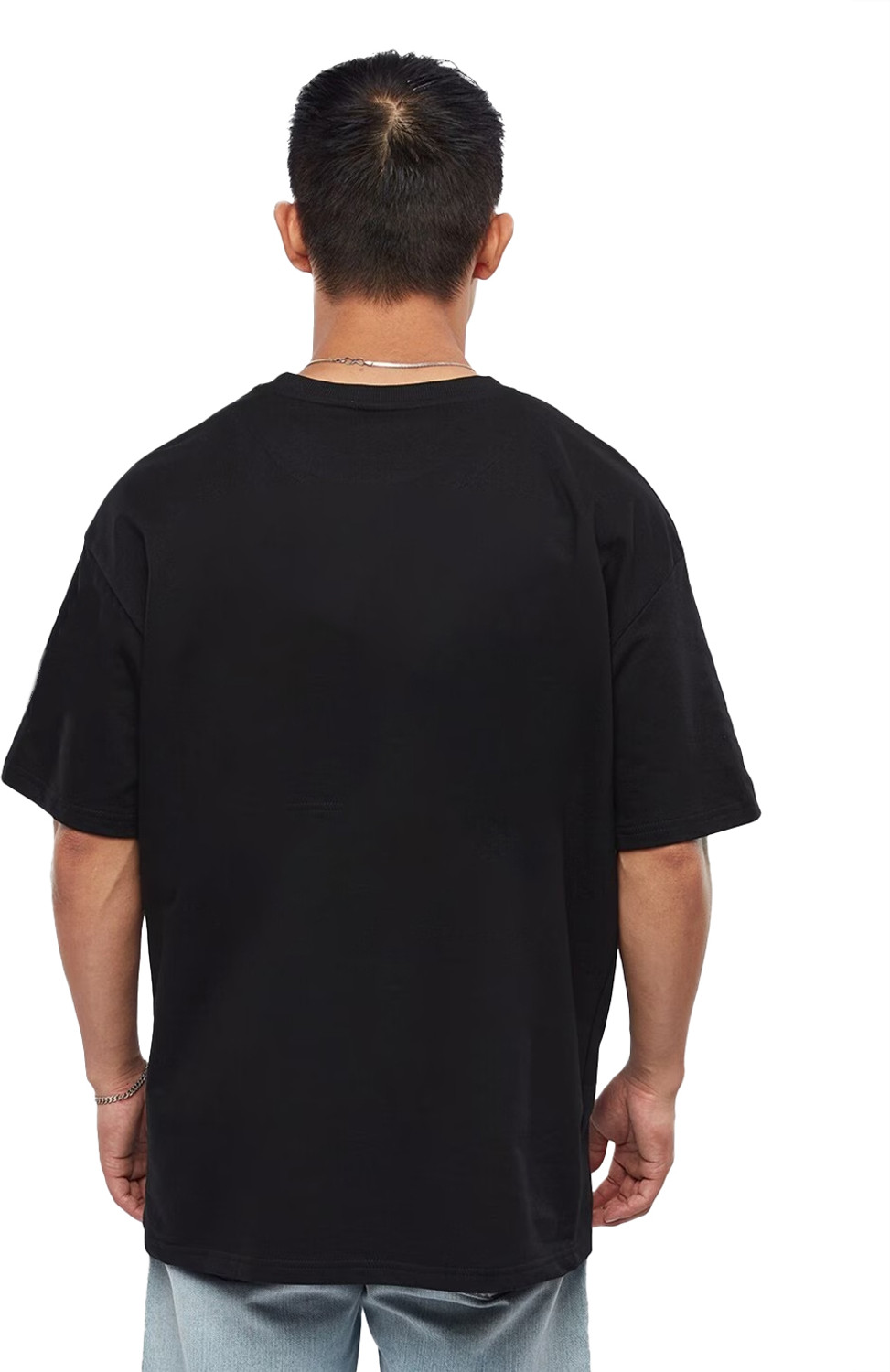 Image of Leotude Printed Men Round Neck Black T-Shirt