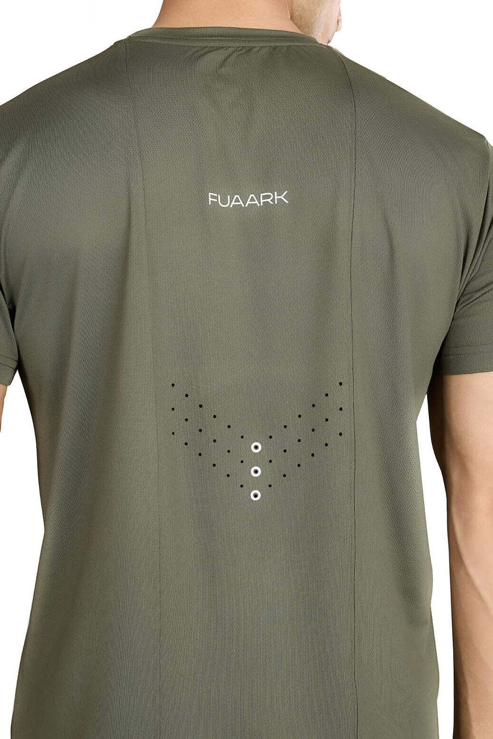 Image of FuaarK Solid Men Crew Neck Green T-Shirt