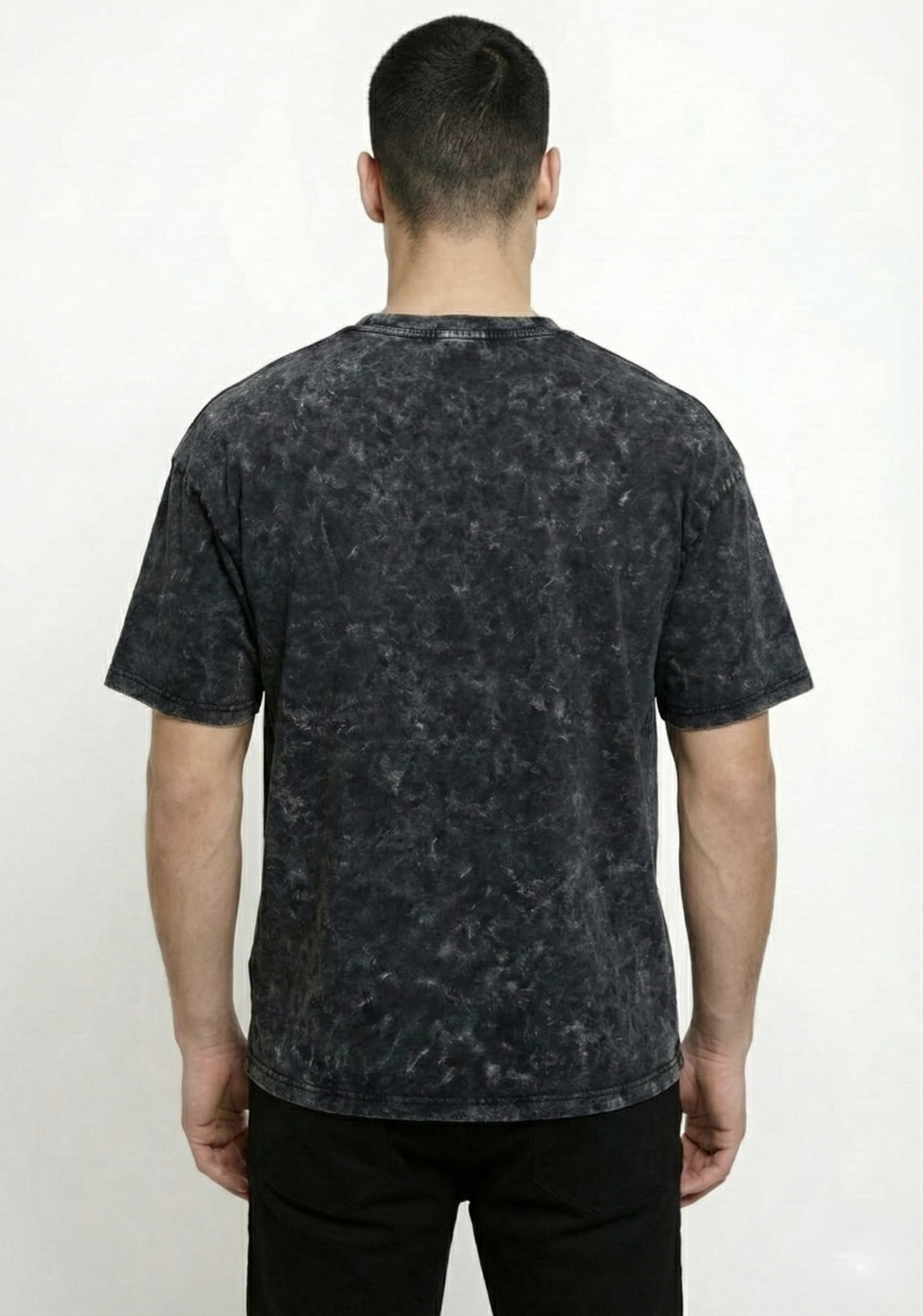 Image of SKRATS Printed Men Round Neck Black T-Shirt