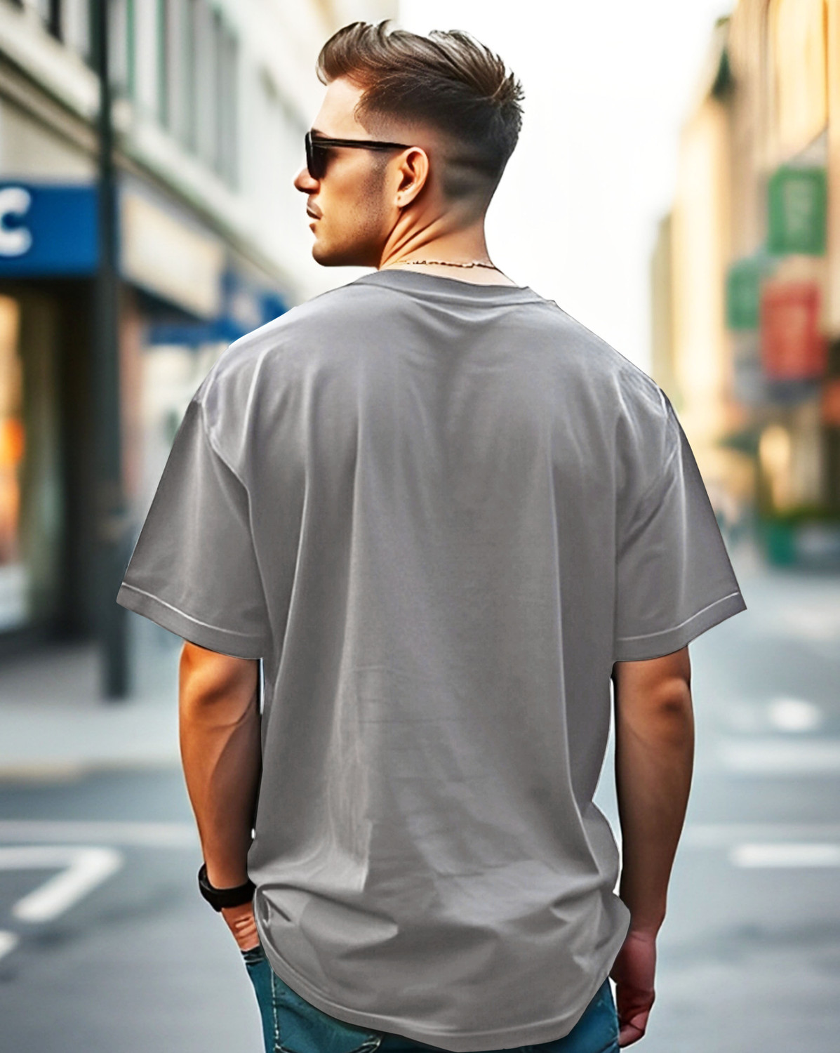 Image of AOOSH Graphic Print Men Round Neck Maroon, Grey T-Shirt