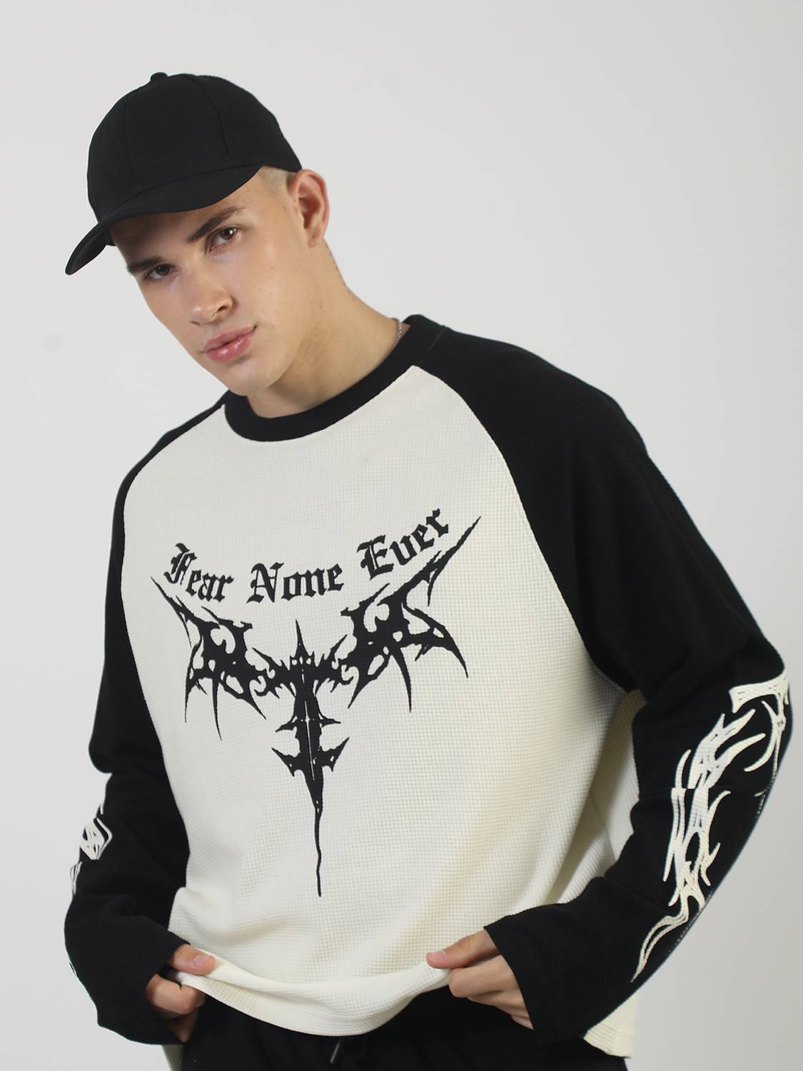 MANIAC Printed Men Round Neck White T-Shirt - Image 2