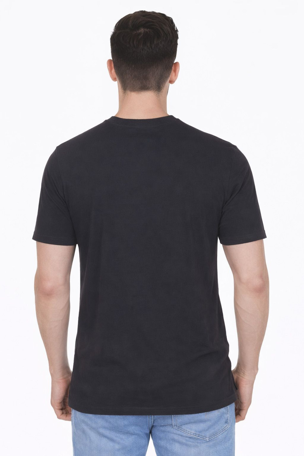 Image of Vmens99 Printed Men Round Neck Black T-Shirt