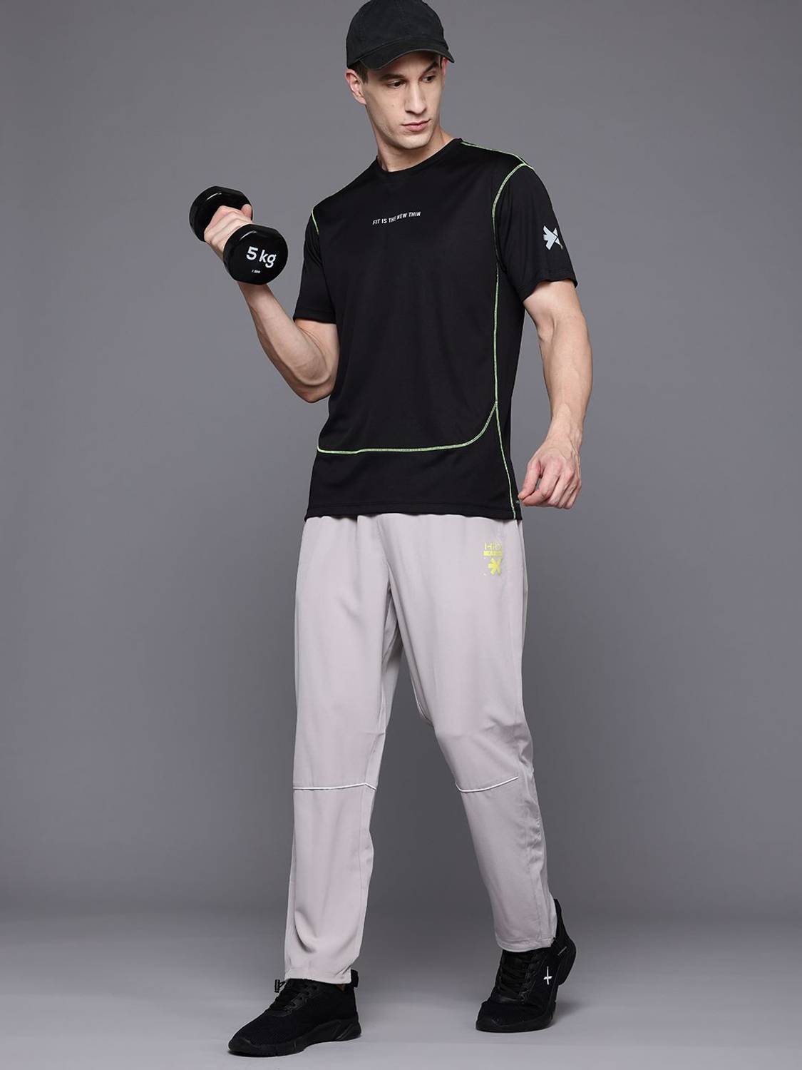 HRX by Hrithik Roshan Black Round Neck T-Shirt - Image 5