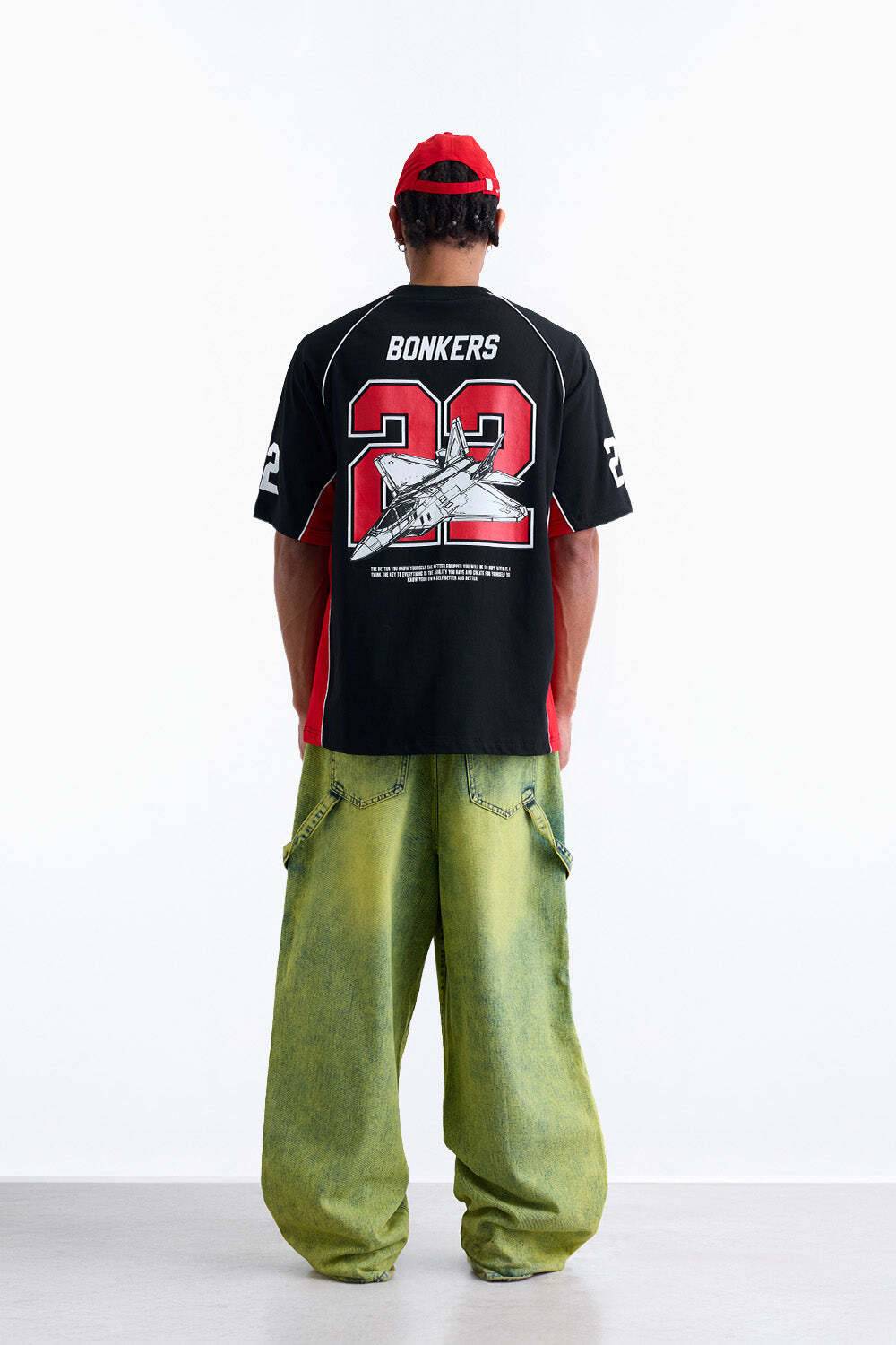Bonkers Men Round Neck Reversible Black T-Shirt - Image 5