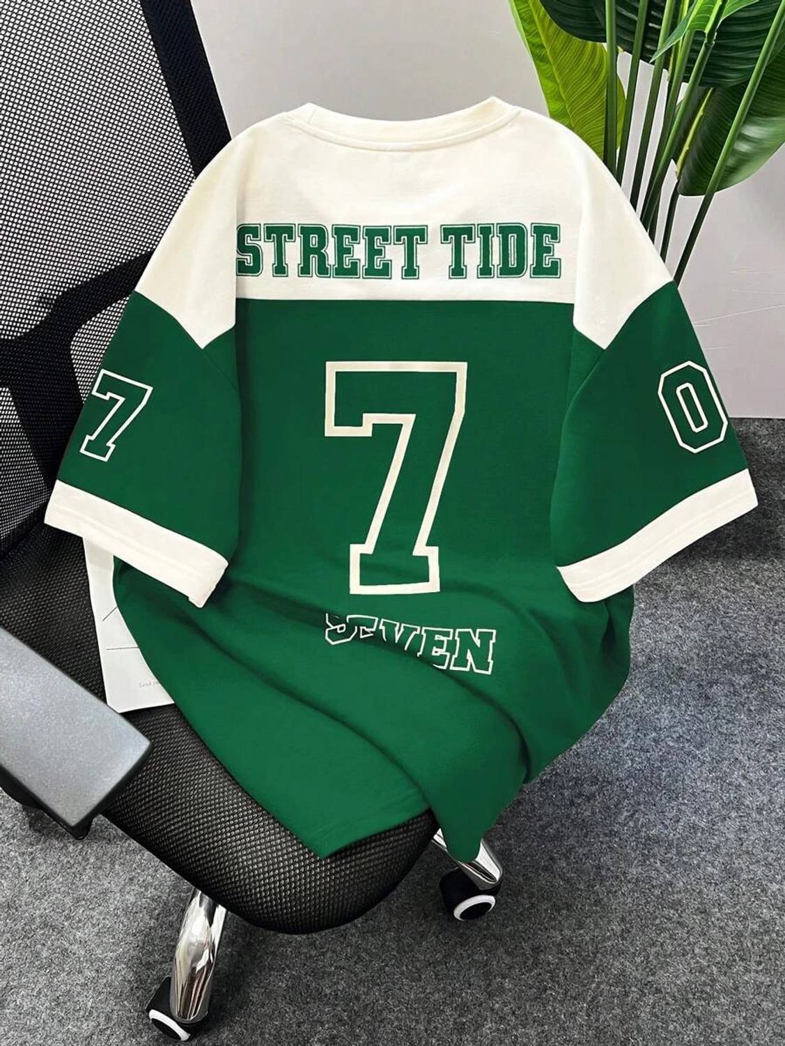 THALASI Men Green Crew Neck T-Shirt - Image 2