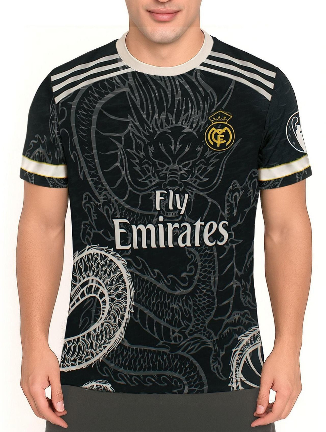 Image of QDIS TEXOFAB PVT LTD Printed Men Round Neck Black T-Shirt