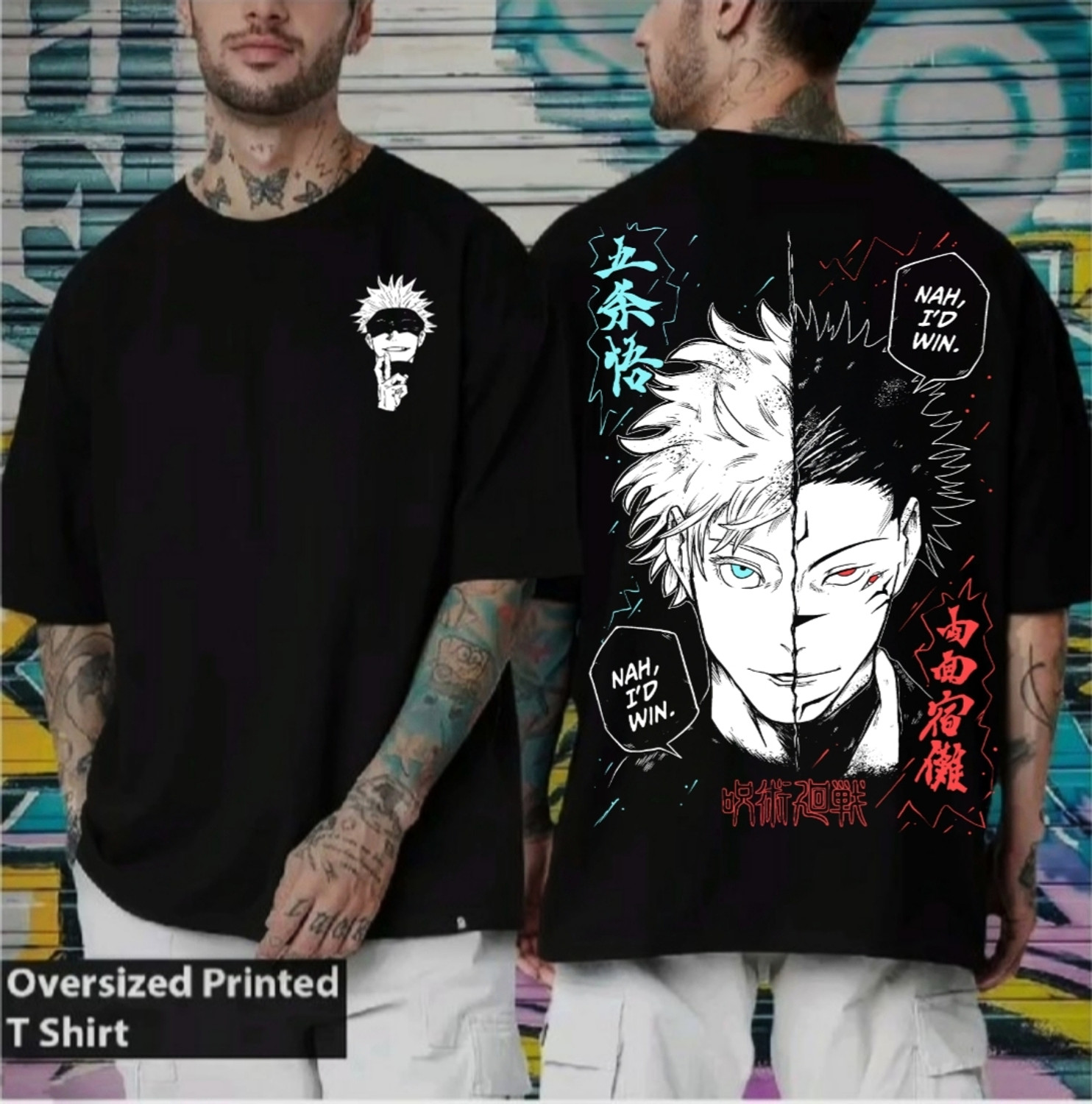 Image of Wayup Graphic Print Men Round Neck Black T-Shirt