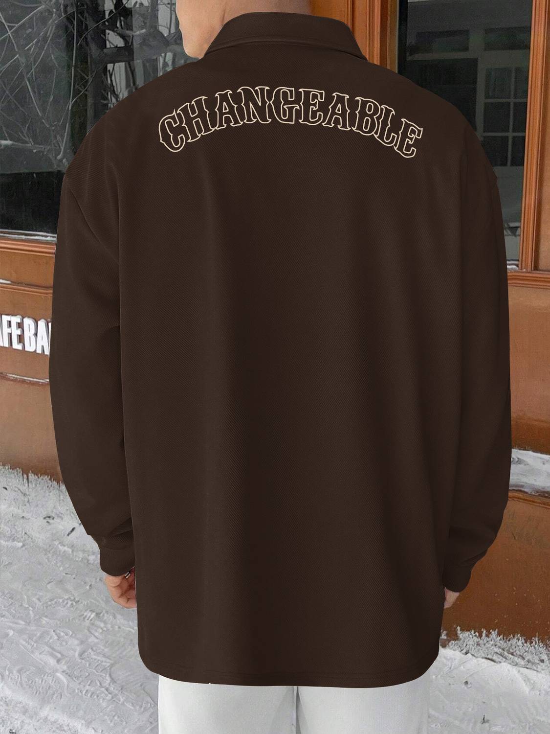 Jump Cuts Men Polo Neck Brown T-Shirt - Image 4