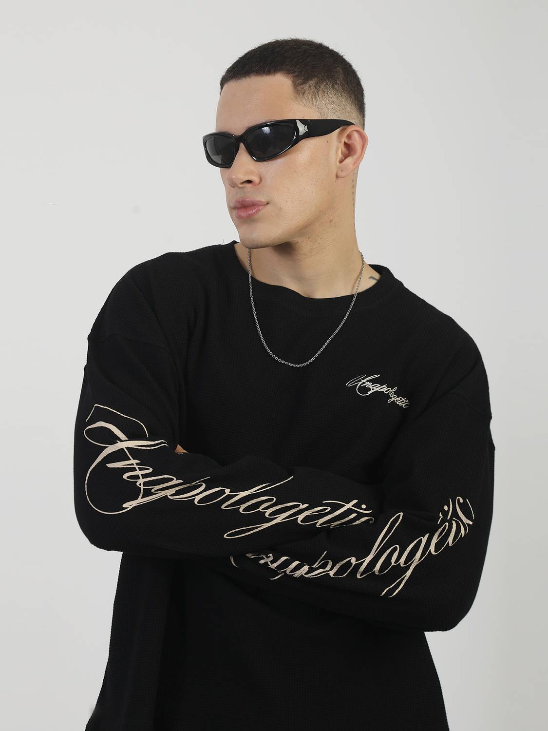 MANIAC Black Men Round Neck T-Shirt - Image 3
