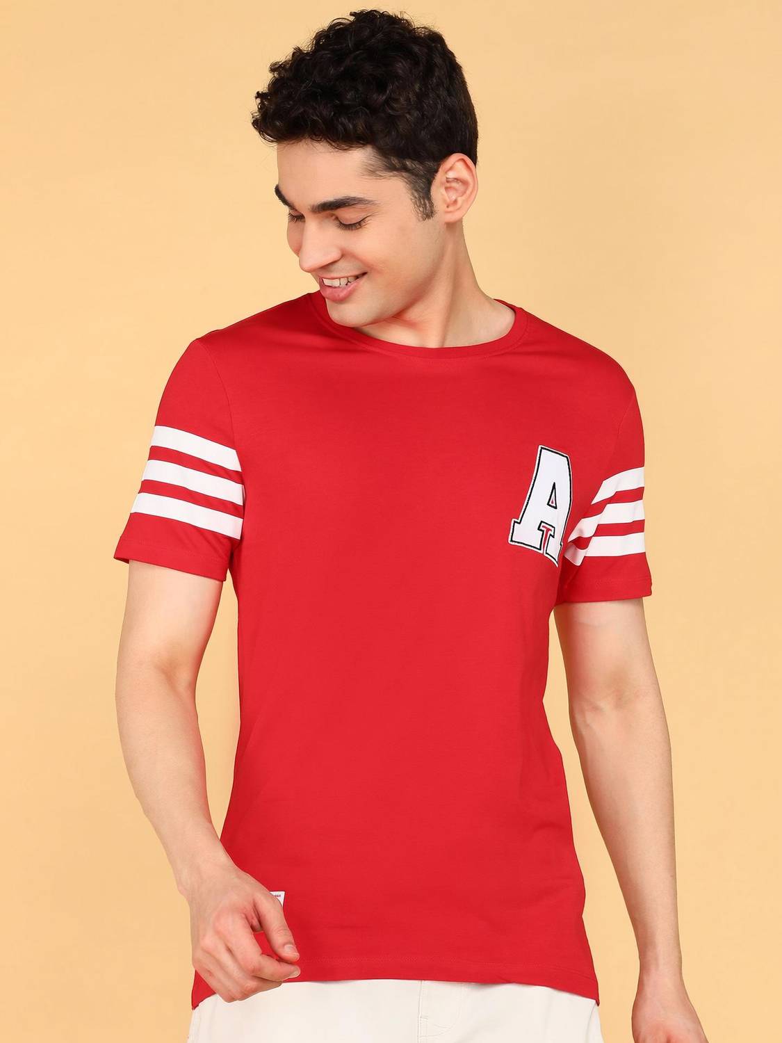 AEROPOSTALE Typography Men Round Neck Red T-Shirt