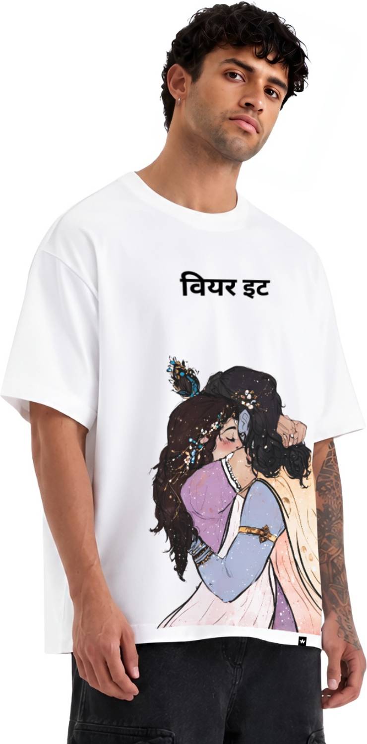 the wear it Men White Round Neck T-Shirt - Image 3