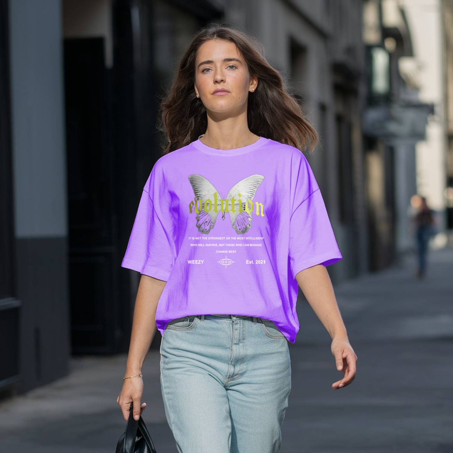 Ashkart Graphic Print Women Round Neck Purple T-Shirt