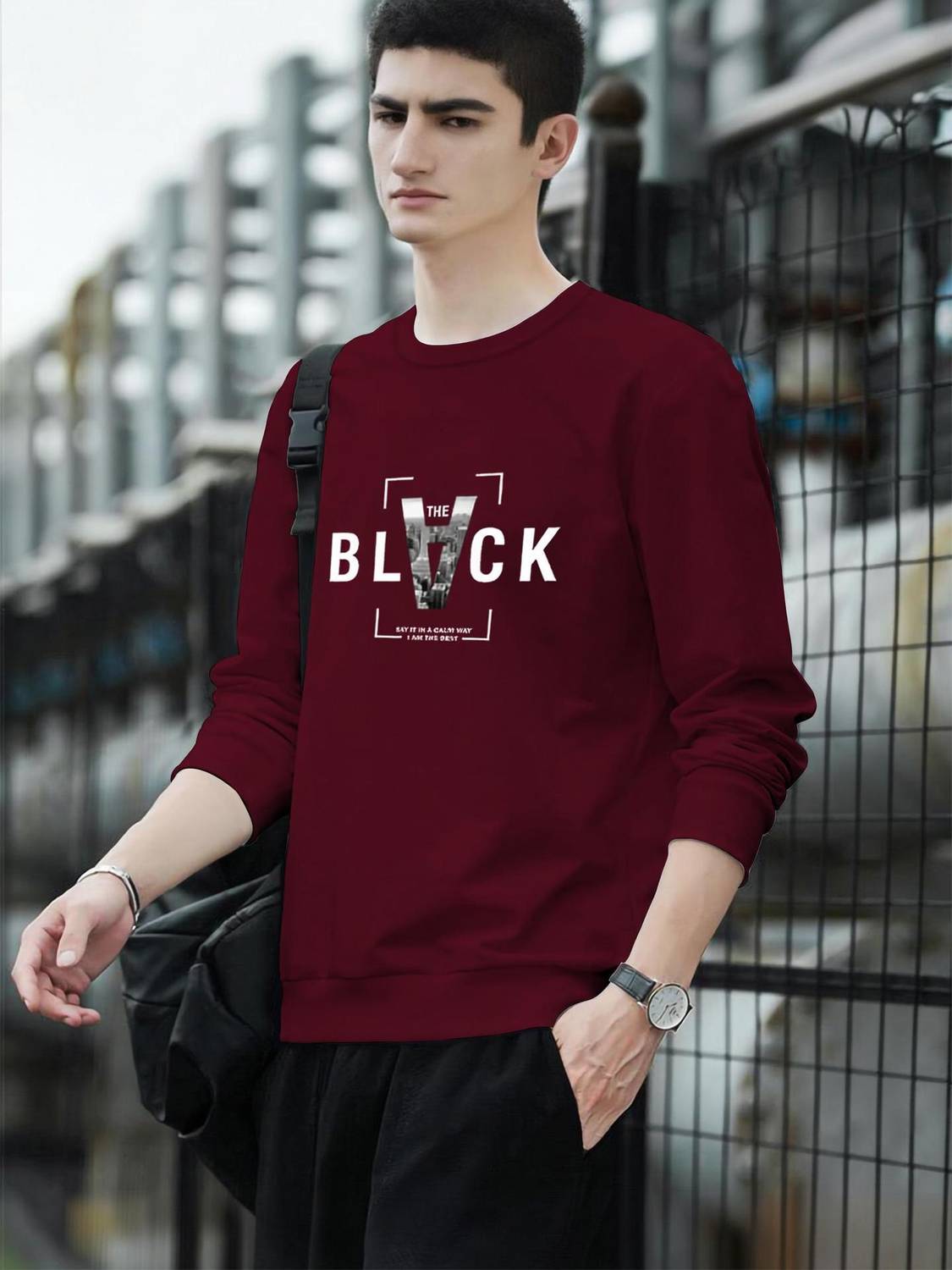 Beaumen Printed Men Round Neck Maroon T-Shirt