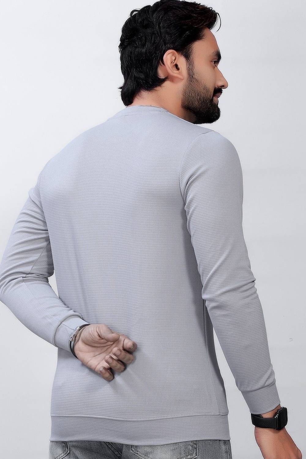 sti Men Grey Silver Round Neck T-Shirt Pack of 2 - Image 2