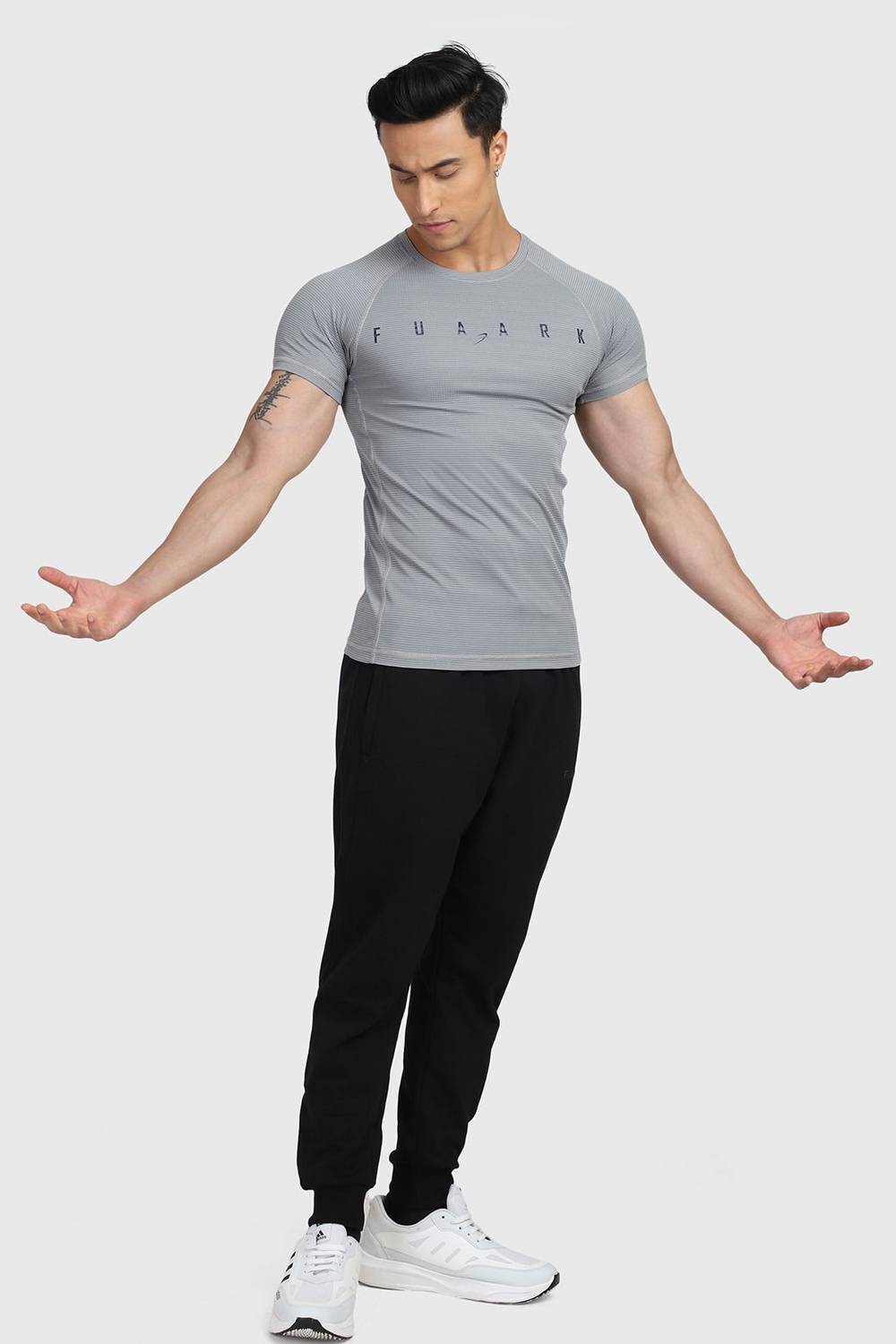 FuaarK Typography Men Grey T-Shirt - Image 5