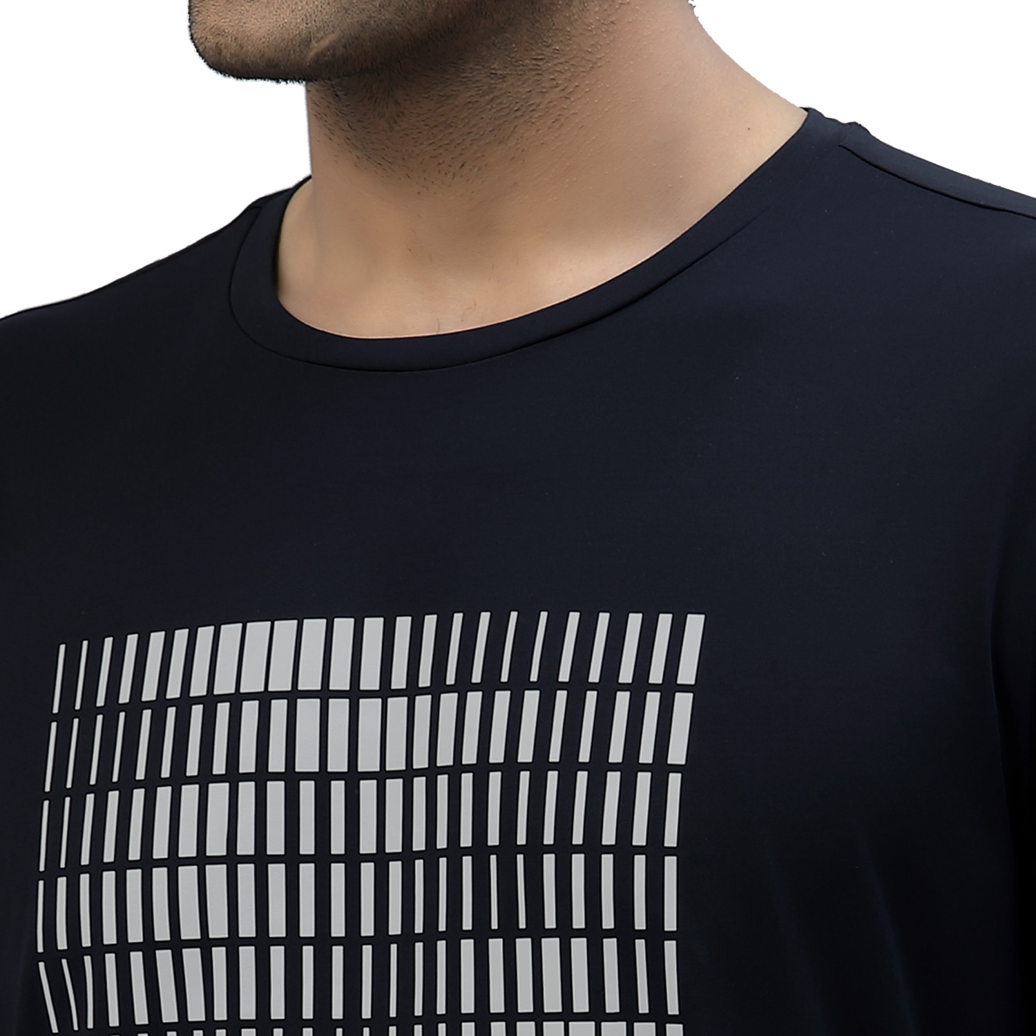 Image of RED TAPE Graphic Print Men Round Neck Dark Blue T-Shirt