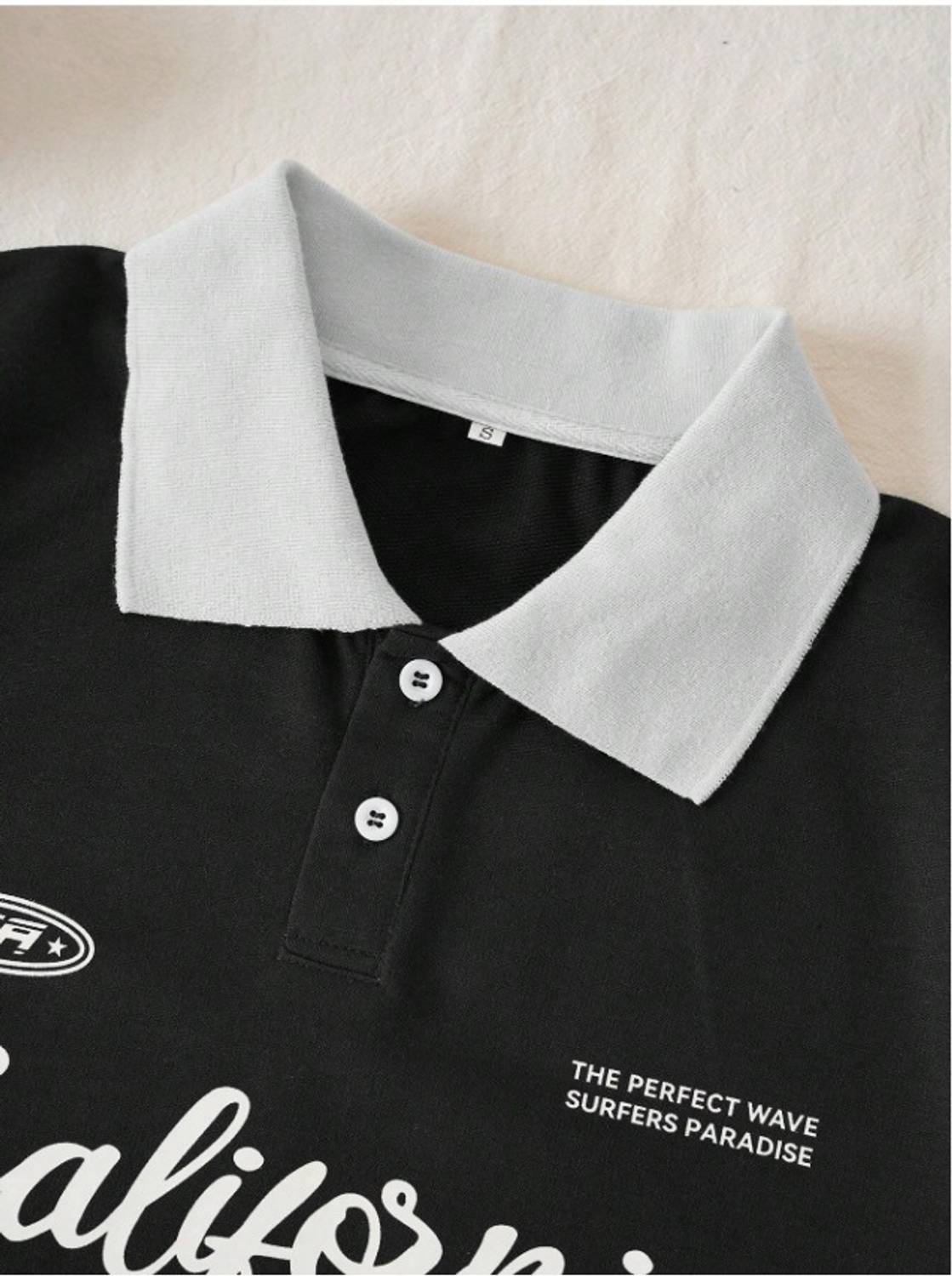 Hackmen Black Polo Neck T-Shirt - Image 2