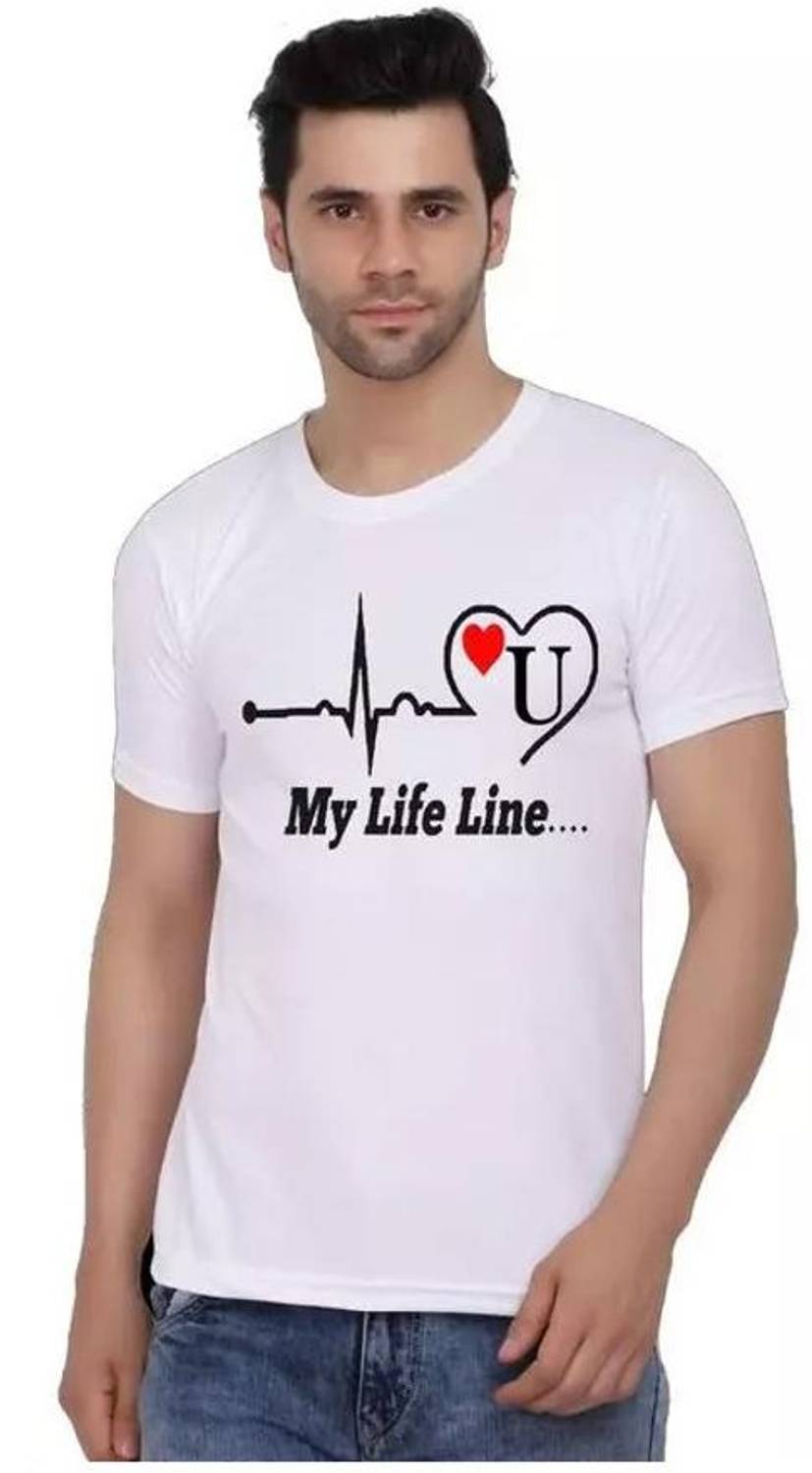 Andrey Printed, Typography Men Round Neck White T-Shirt