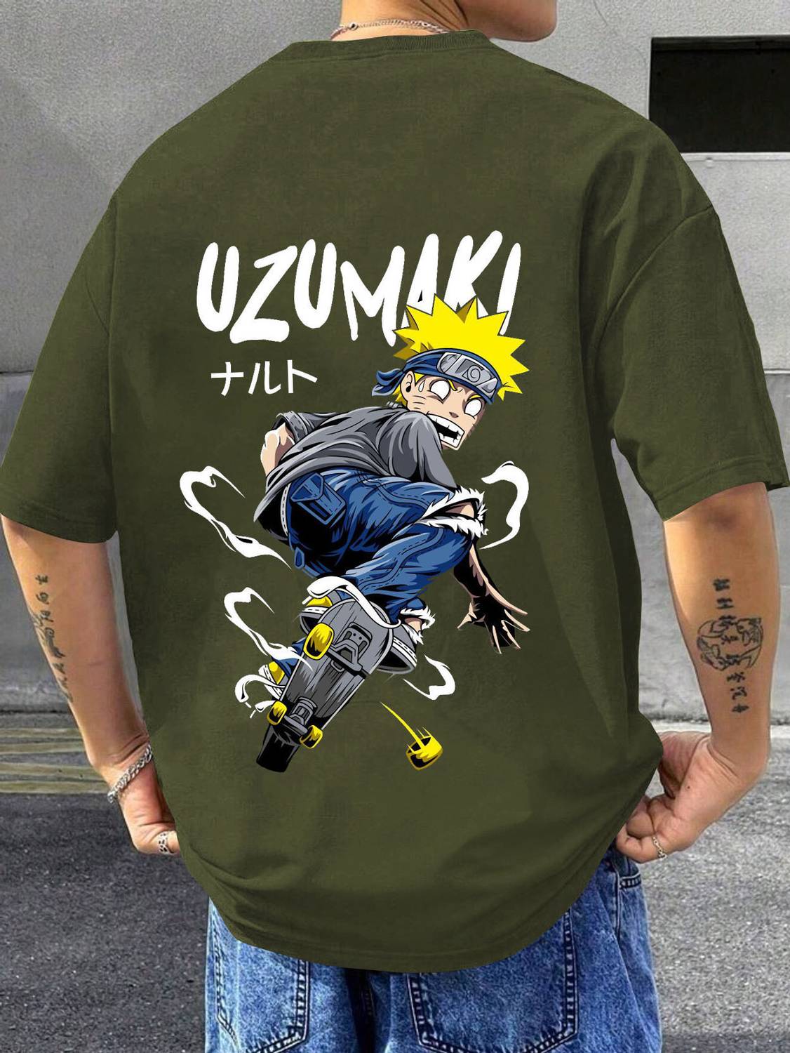 Amaran Graphic Print Men Round Neck Light Green T-Shirt