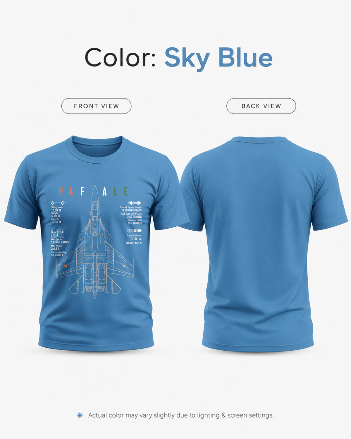 Image of WARRIOR WORLD Men Printed, Typography Round Neck Pure Cotton Blue T-Shirt