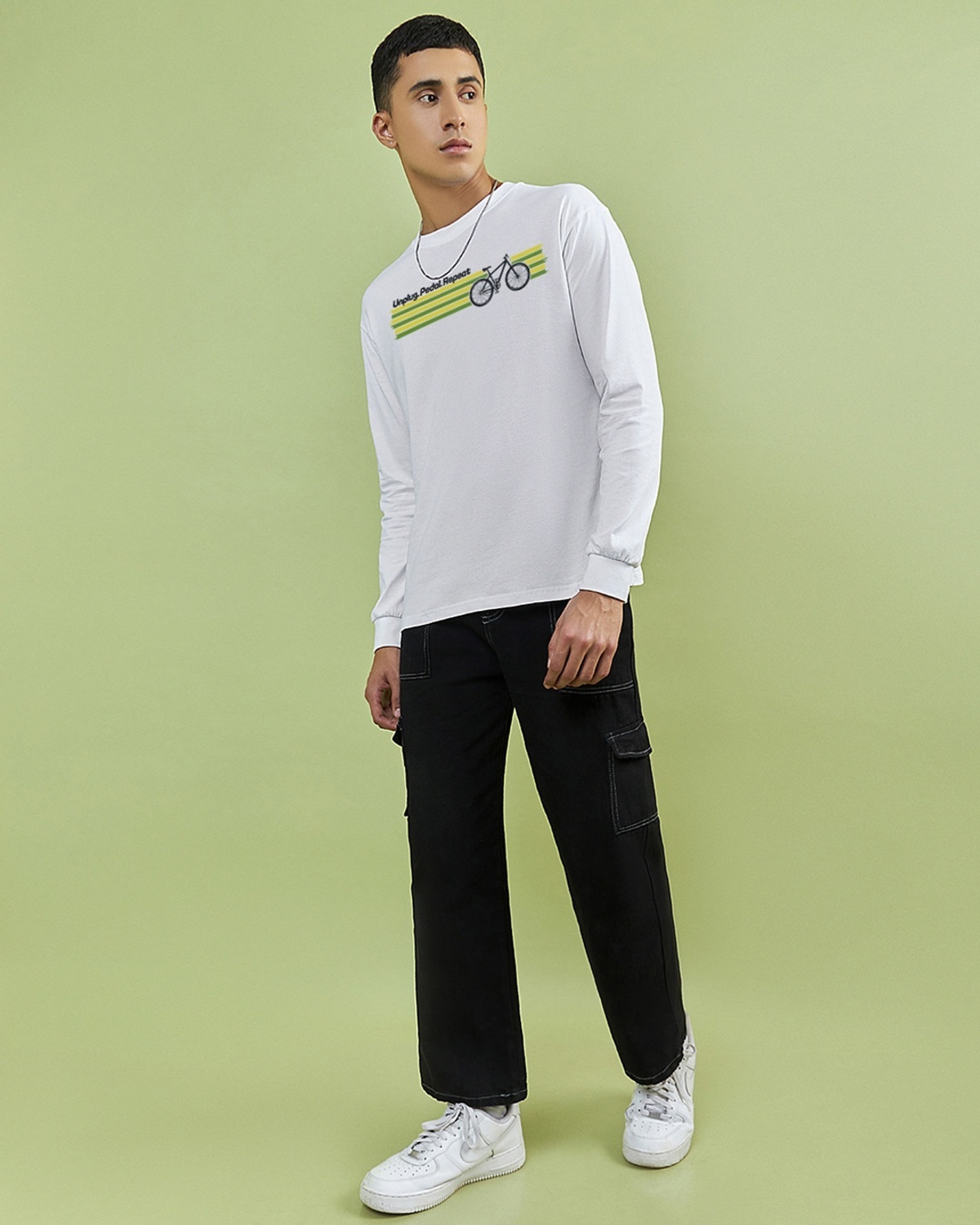 Image of BEWAKOOF Graphic Print Men Round Neck White T-Shirt