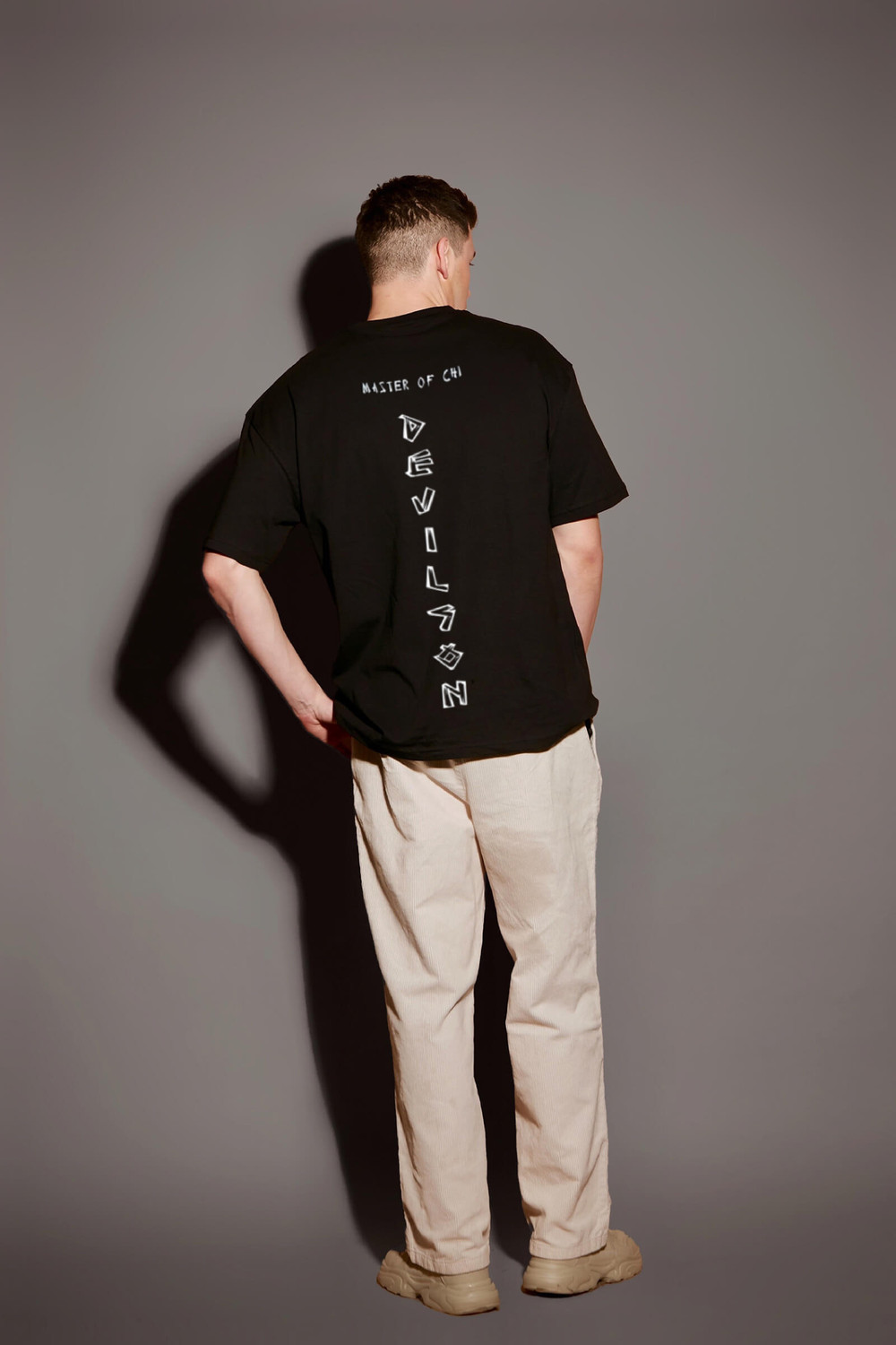 Image of dione fashion Printed, Typography Men Round Neck Black T-Shirt