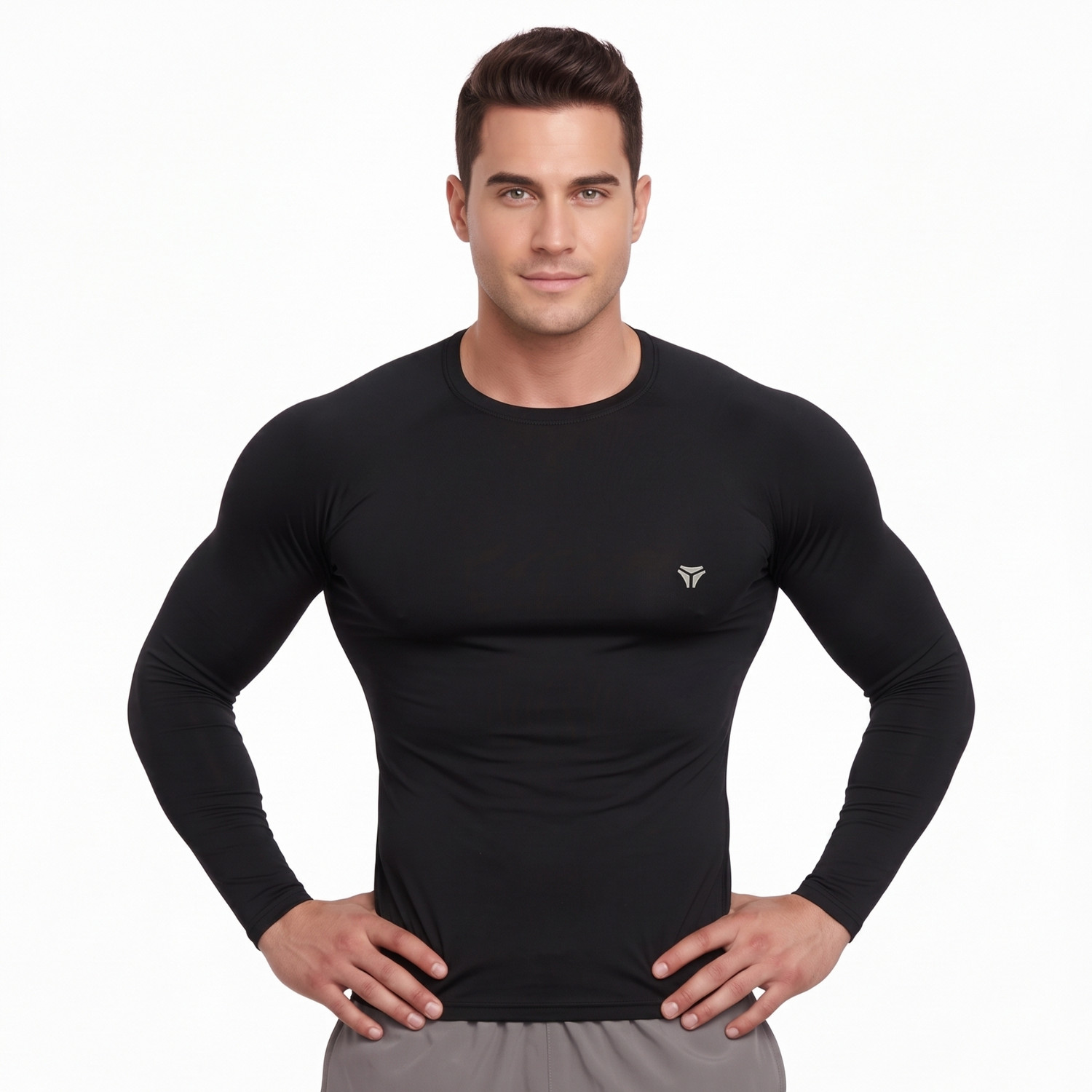 Image of Kyk Solid Men Round Neck Black T-Shirt