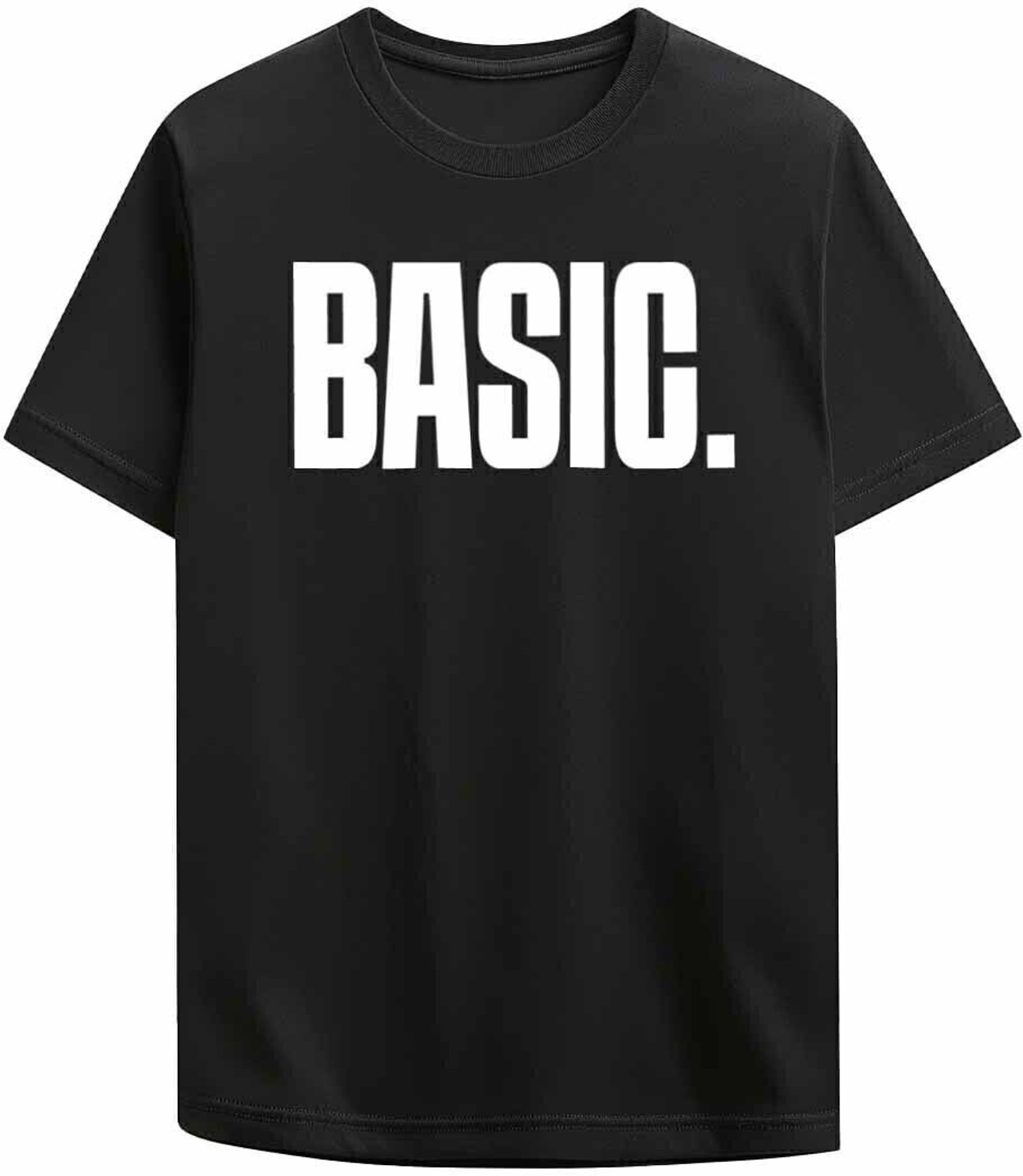 Image of Toodleplus Printed Men Round Neck Black T-Shirt