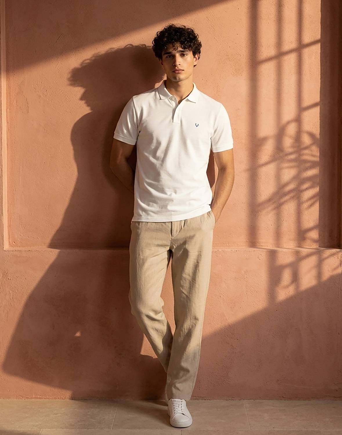Allen Solly Men White Polo Neck T-Shirt - Image 4