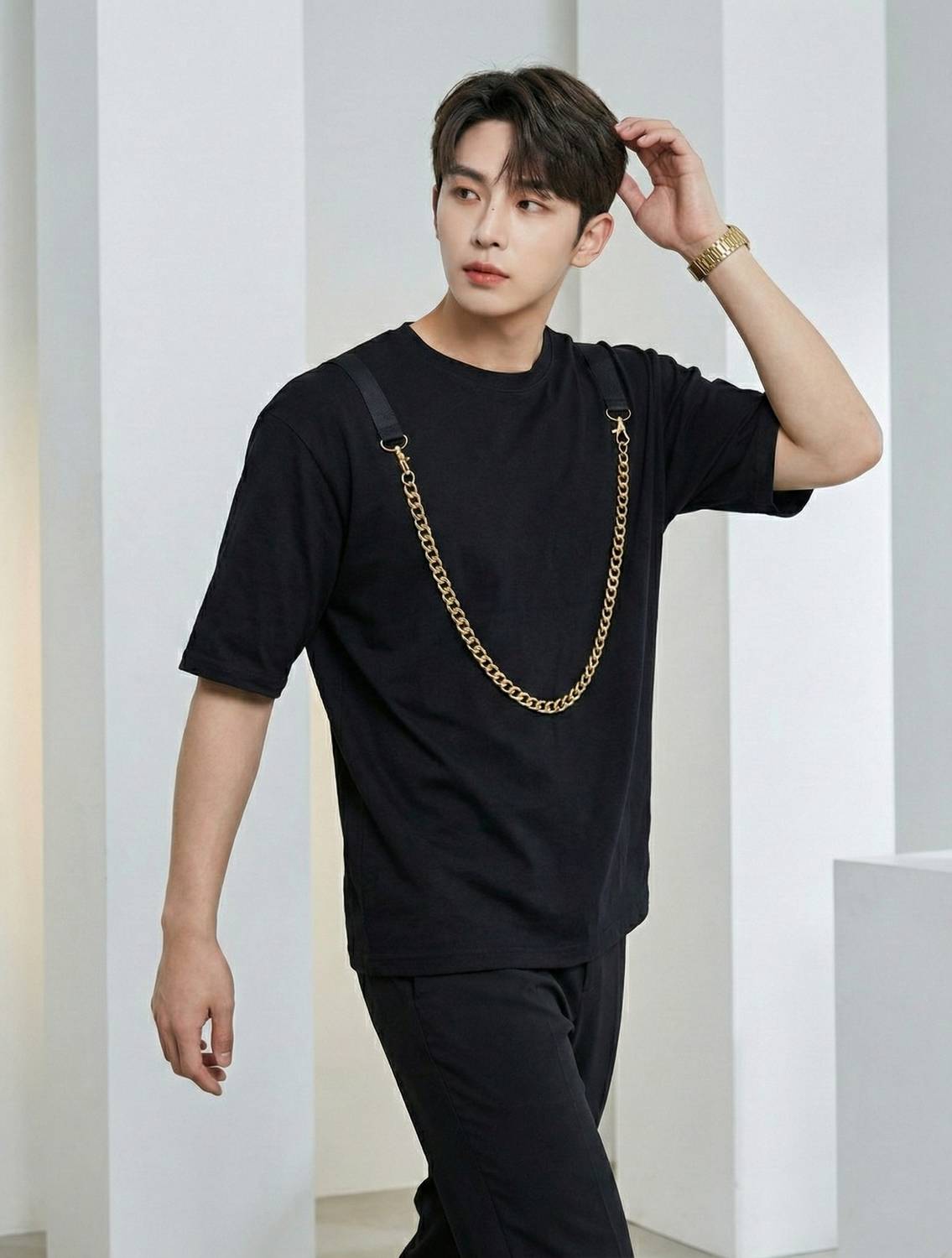 Rb azad Solid Men Round Neck Black T-Shirt