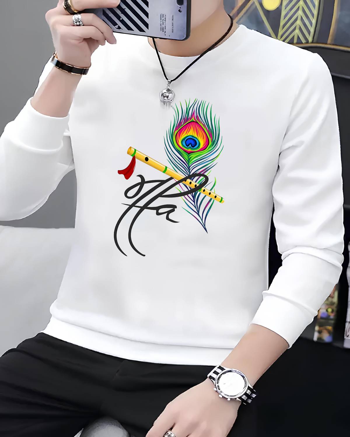 BalSo Printed Men Round Neck White T-Shirt