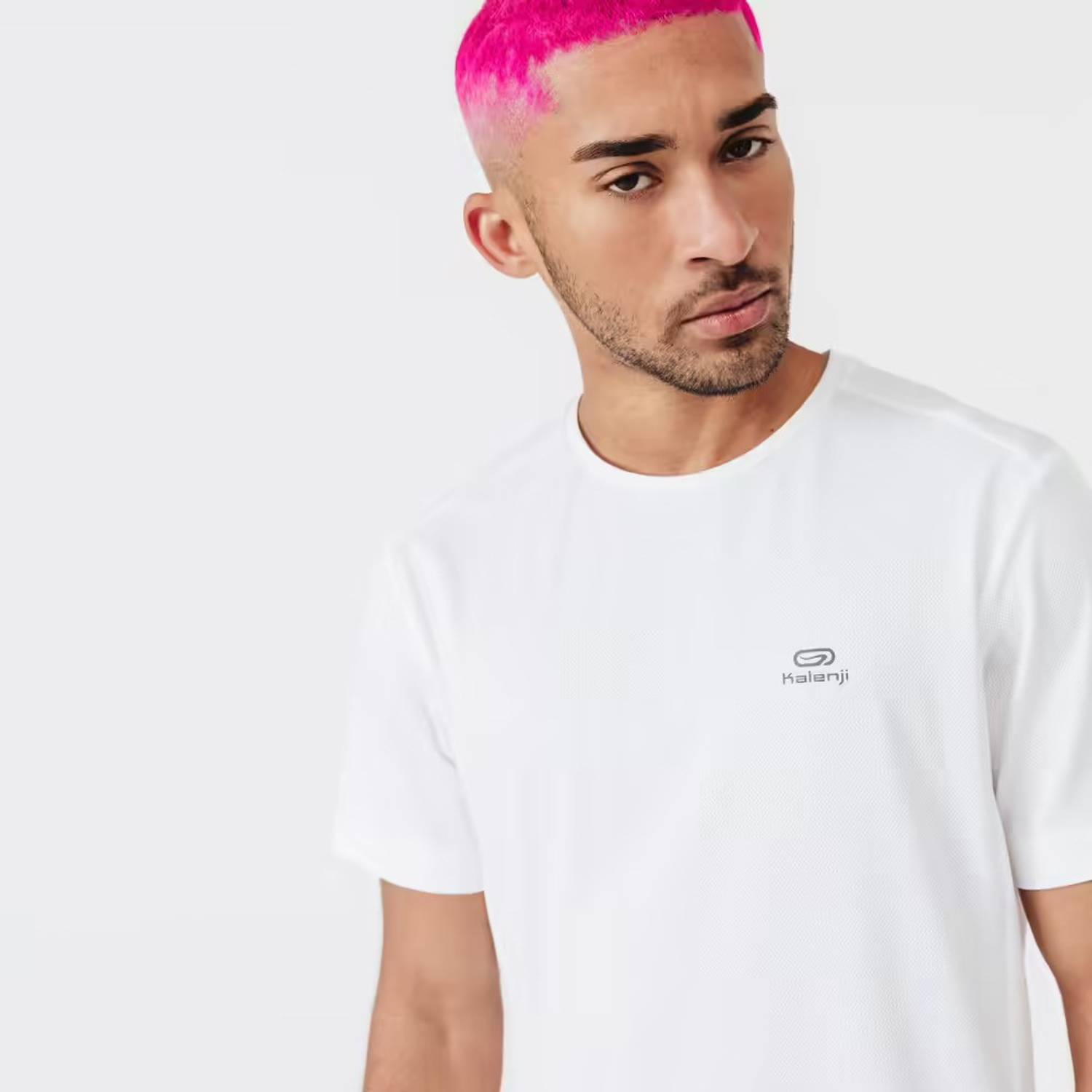 NSUN KALENJI Solid Men Round Neck White T-Shirt - Image 3