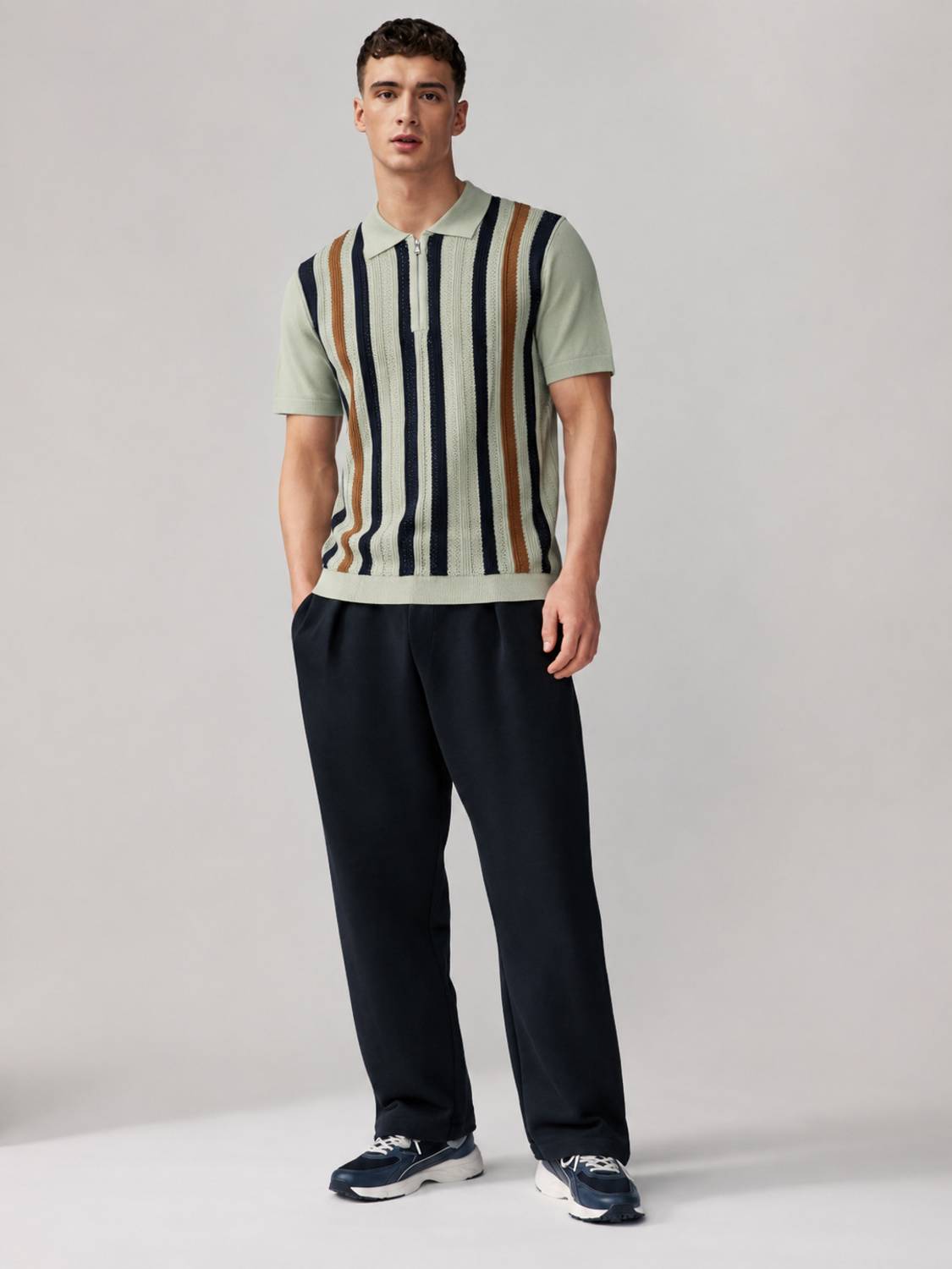 ARAAVI Colorblock Men Polo Neck Multicolor T-Shirt - Image 5