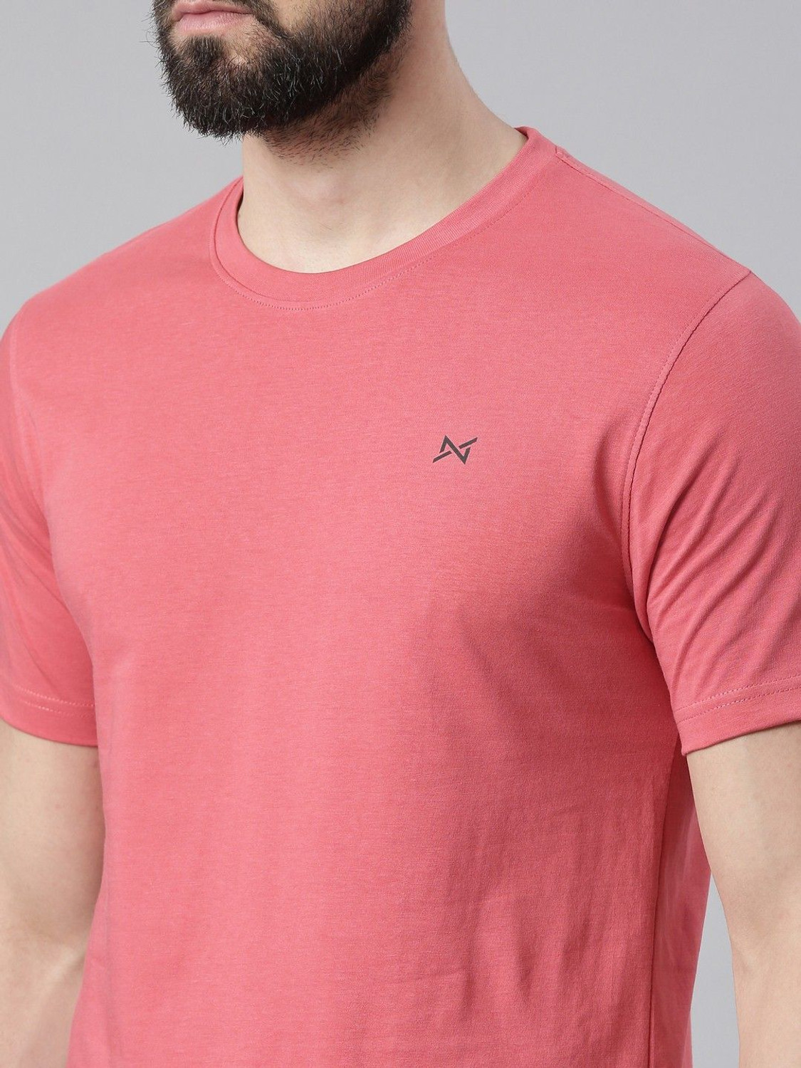 Image of Force NXT Solid Men Round Neck Multicolor T-Shirt