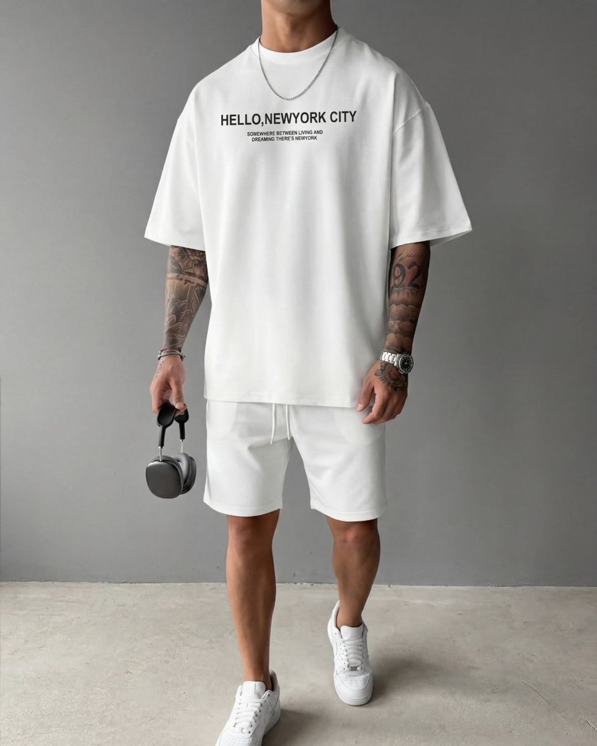 Image of FLYIND VOGUE OUTFIT Typography Men Round Neck White T-Shirt