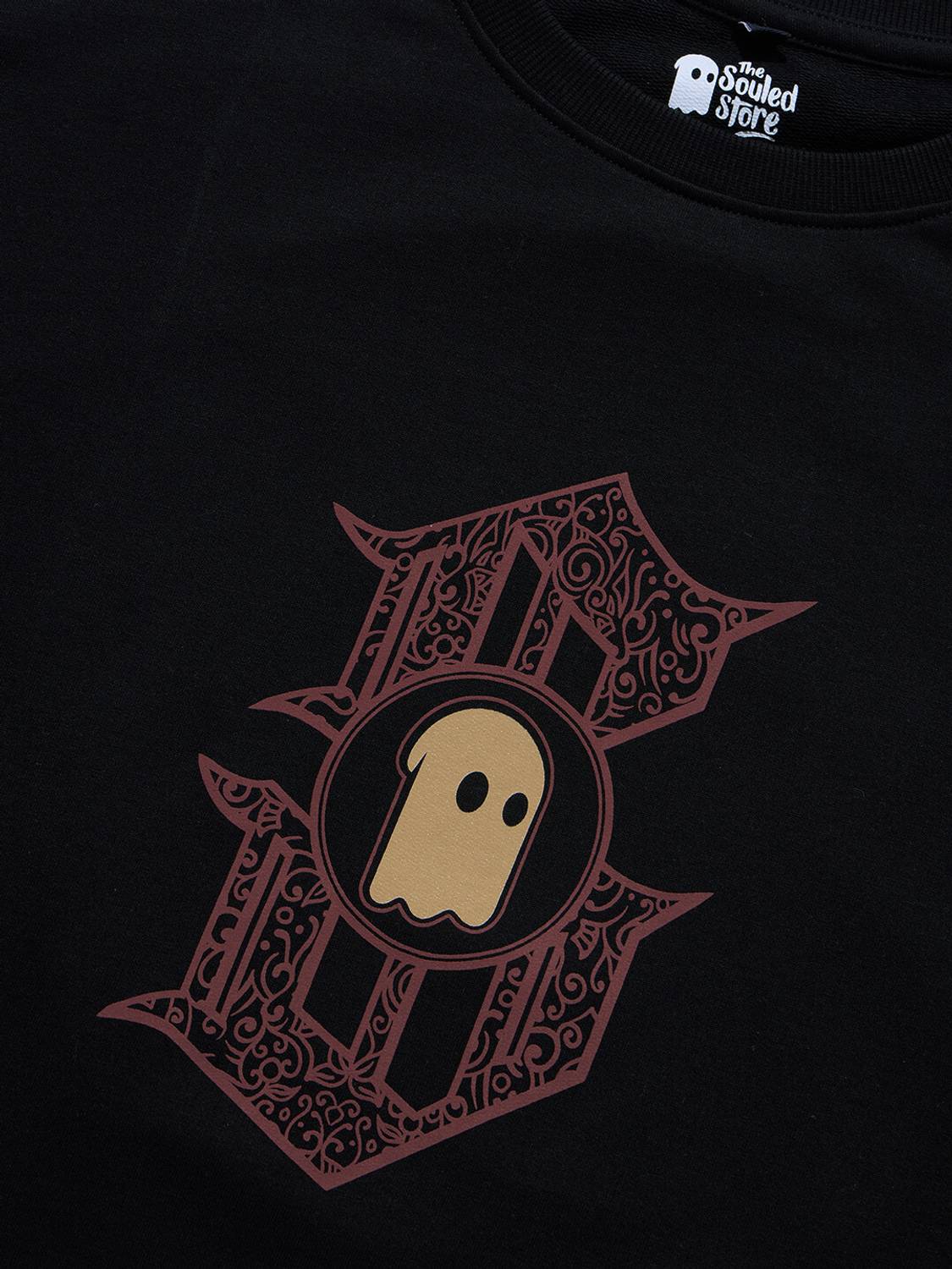 The Souled Store Men Black Round Neck T-Shirt - Image 4